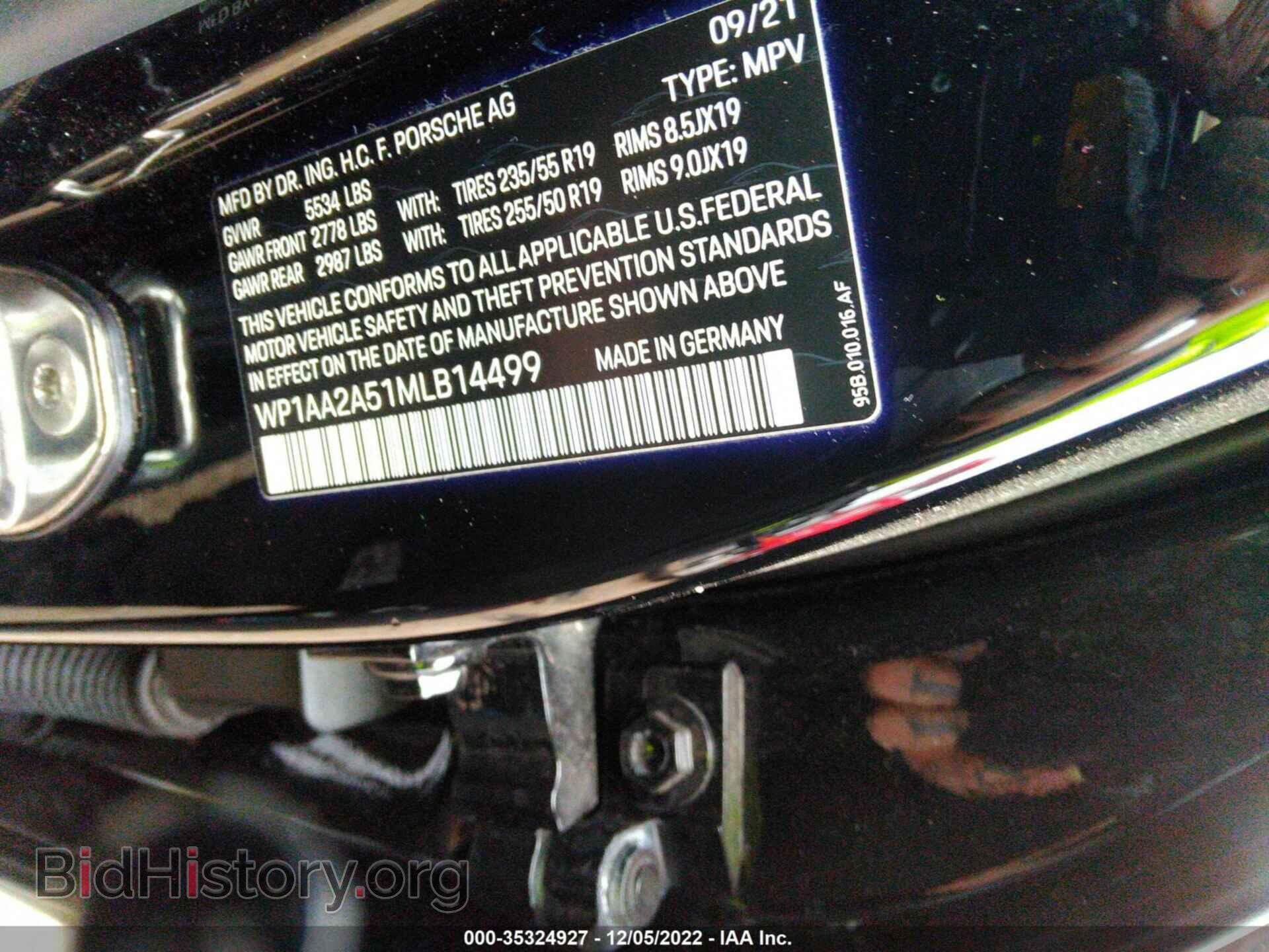 2021 PORSCHE MACAN - VIN: WP1AA2A51MLB14499 - Photo 9