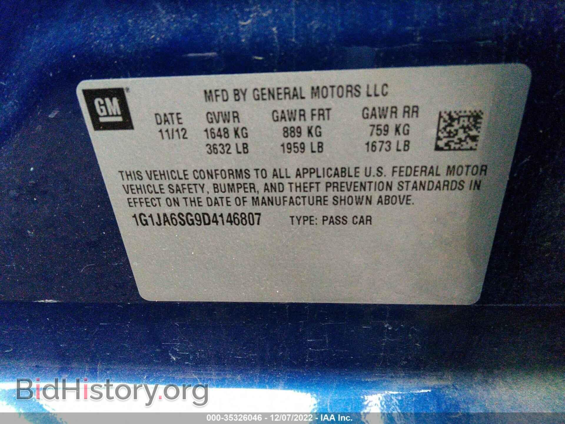 2013 CHEVROLET SONIC - VIN: 1G1JA6SG9D4146807 - Фото 9