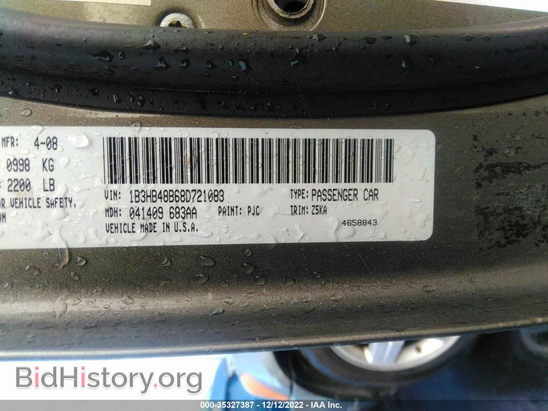 2008 DODGE CALIBER - VIN: 1B3HB48B68D721083 - Фото 9