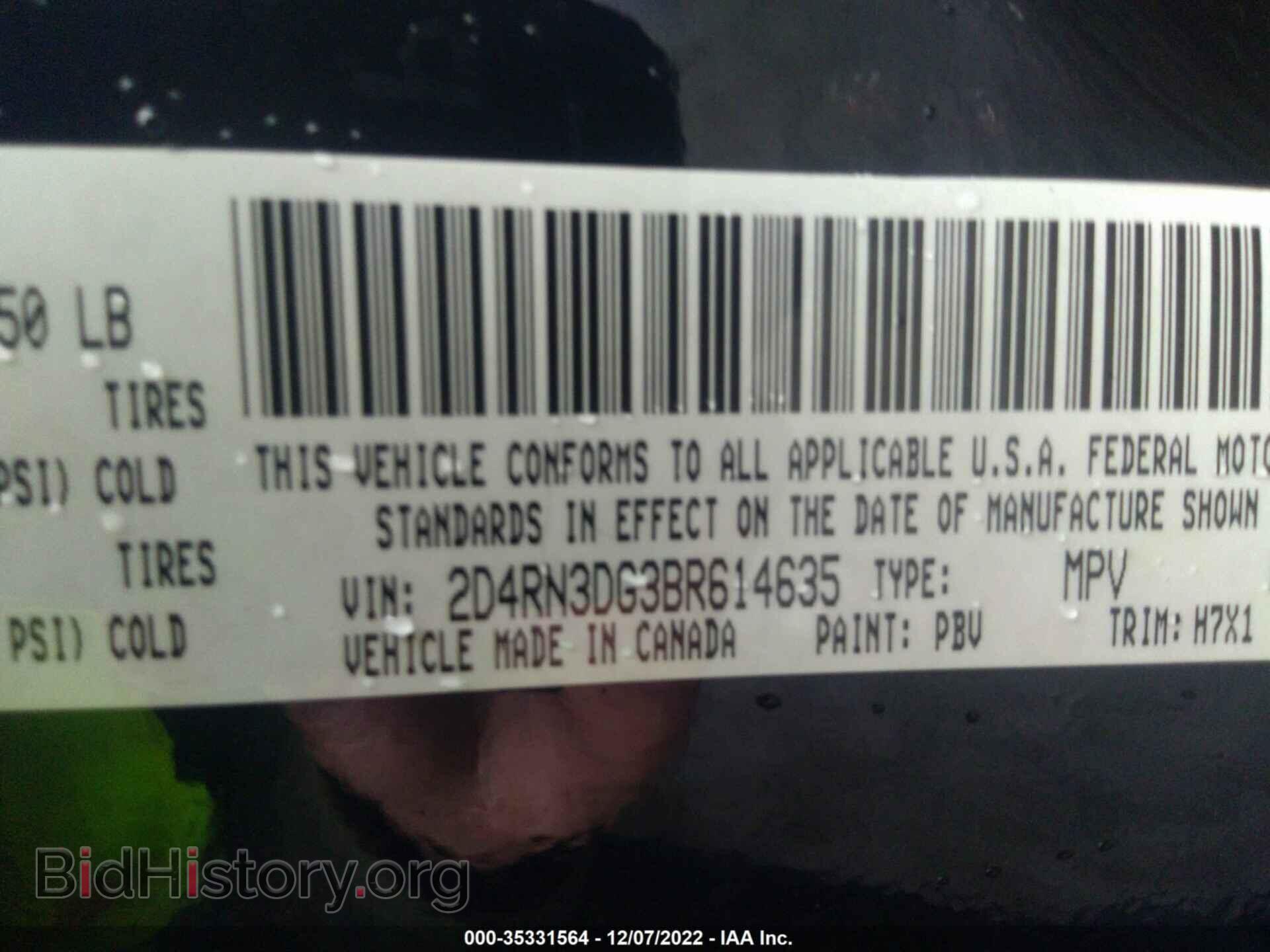 2011 DODGE GRAND CARAVAN - VIN: 2D4RN3DG3BR614635 - Фото 9