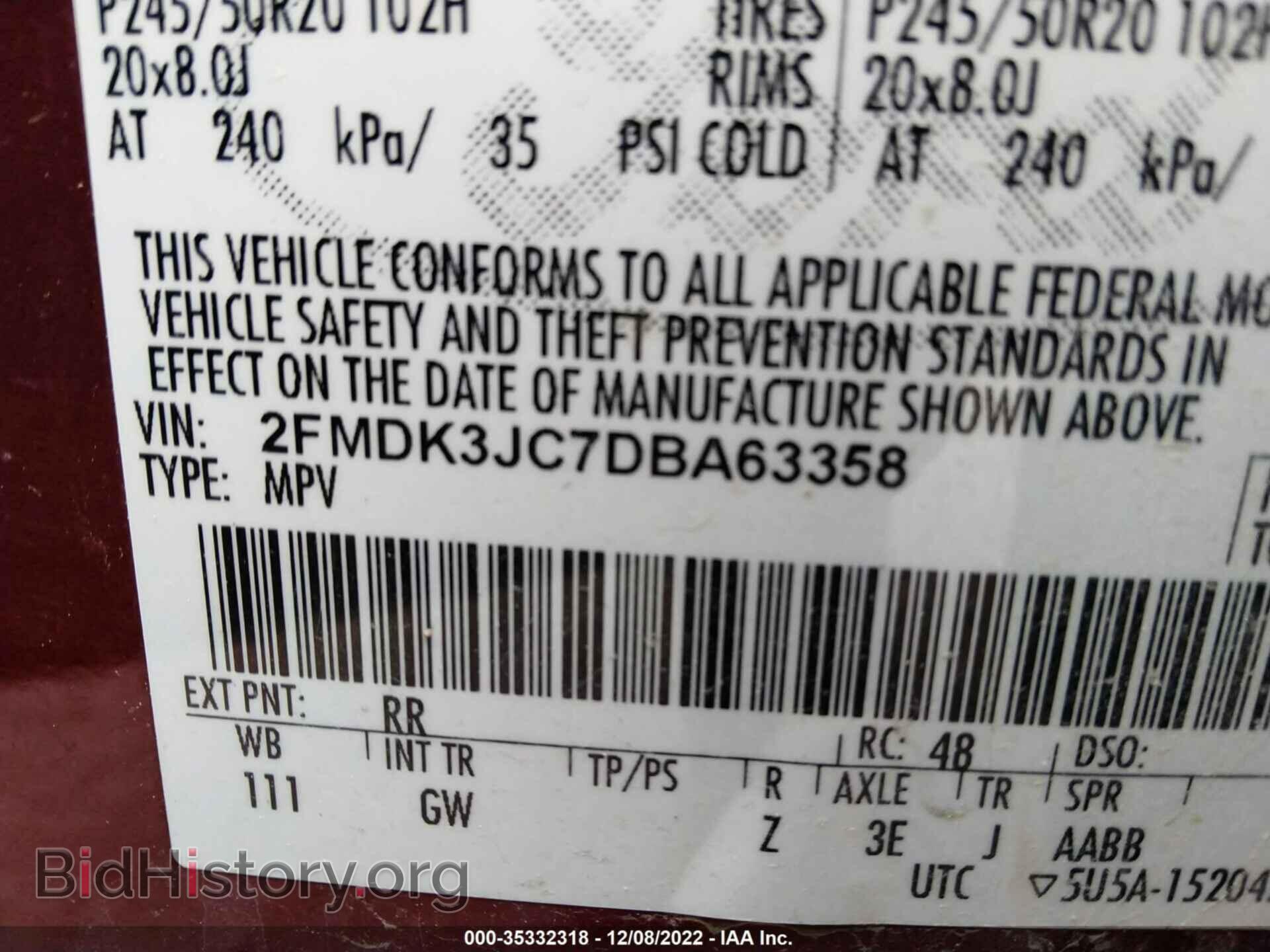 2013 FORD EDGE - VIN: 2FMDK3JC7DBA63358 - Photo 9