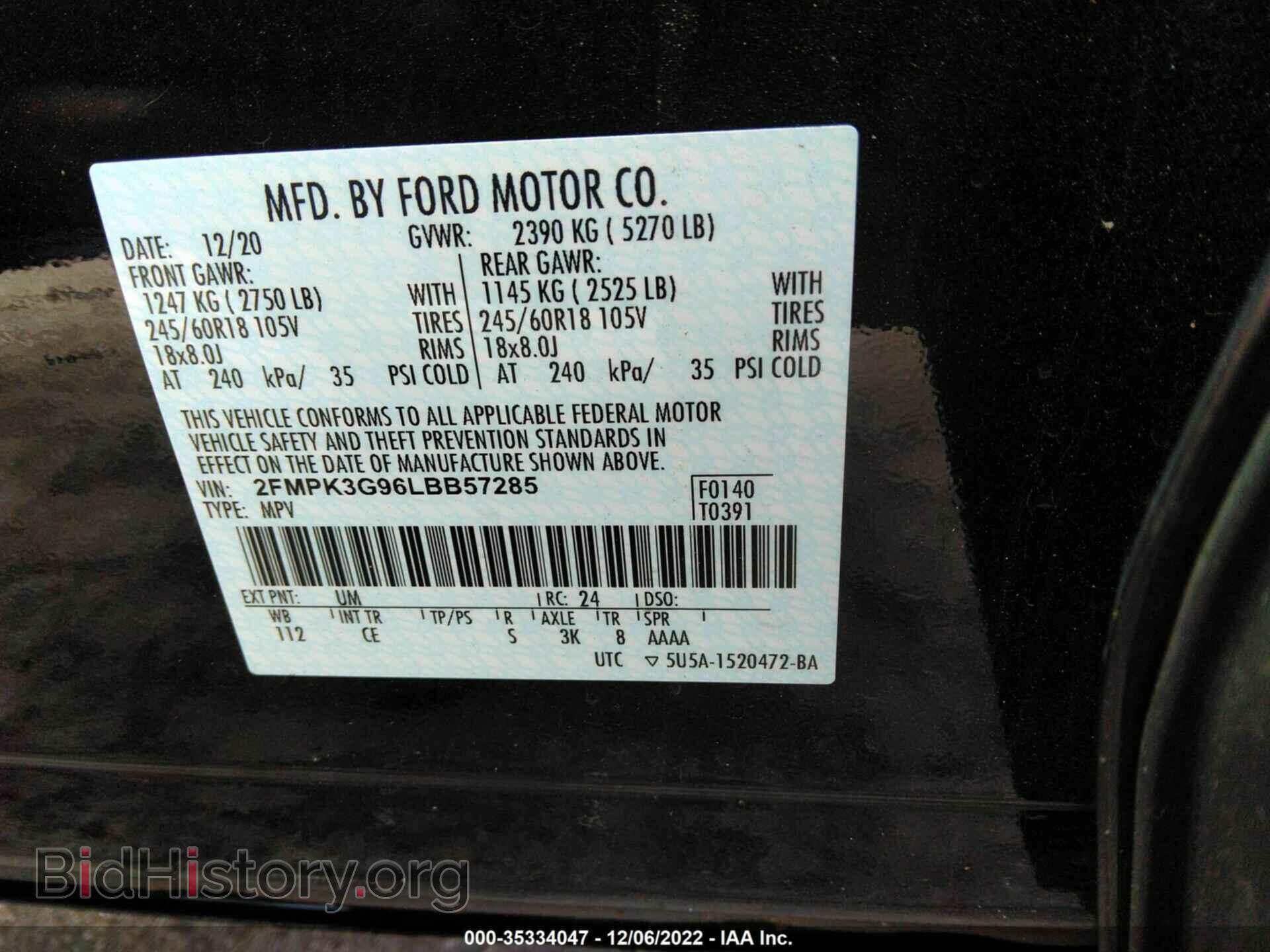 2020 FORD EDGE - VIN: 2FMPK3G96LBB57285 - Photo 9