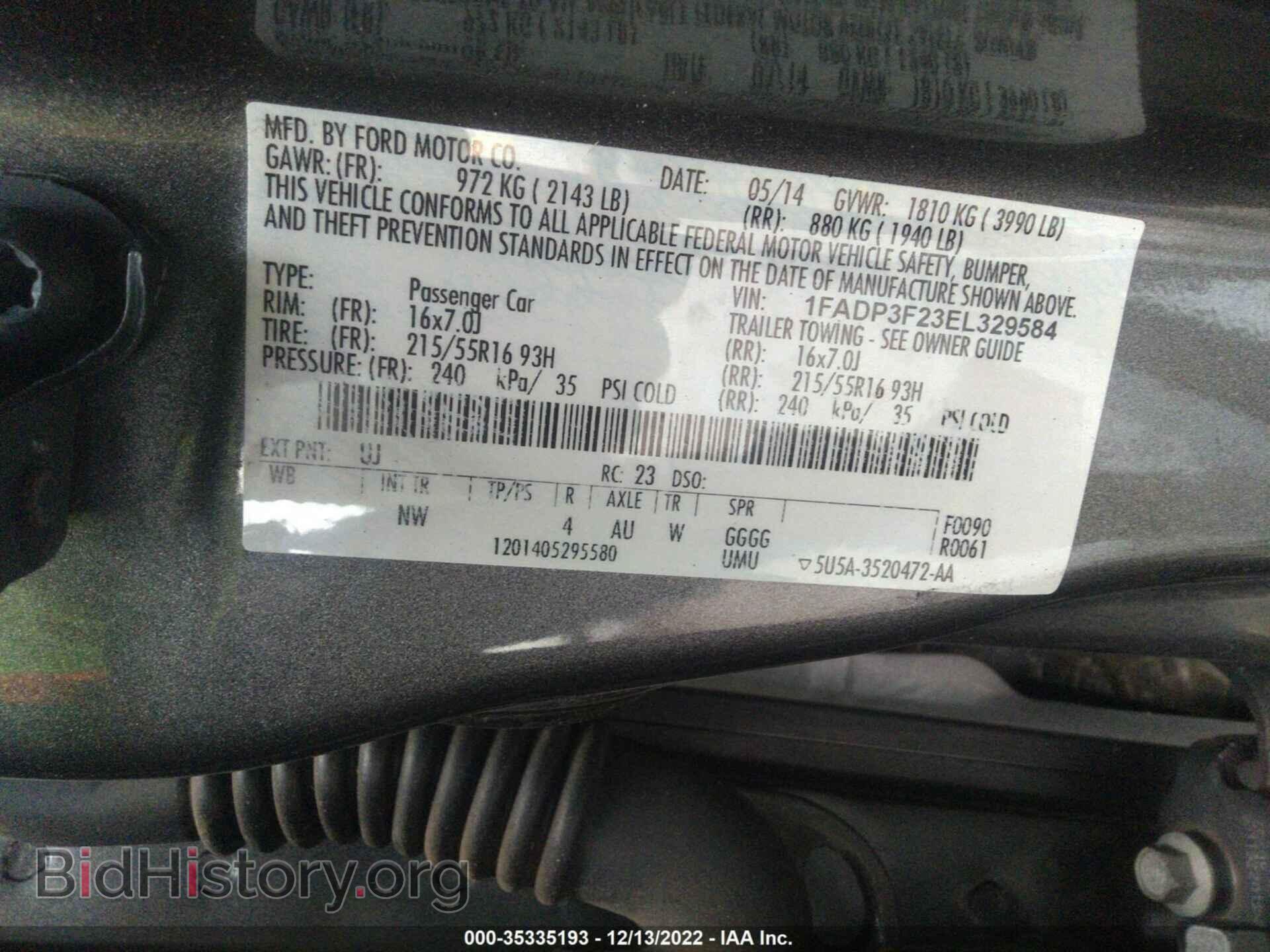 2014 FORD FOCUS - VIN: 1FADP3F23EL329584 - Photo 9