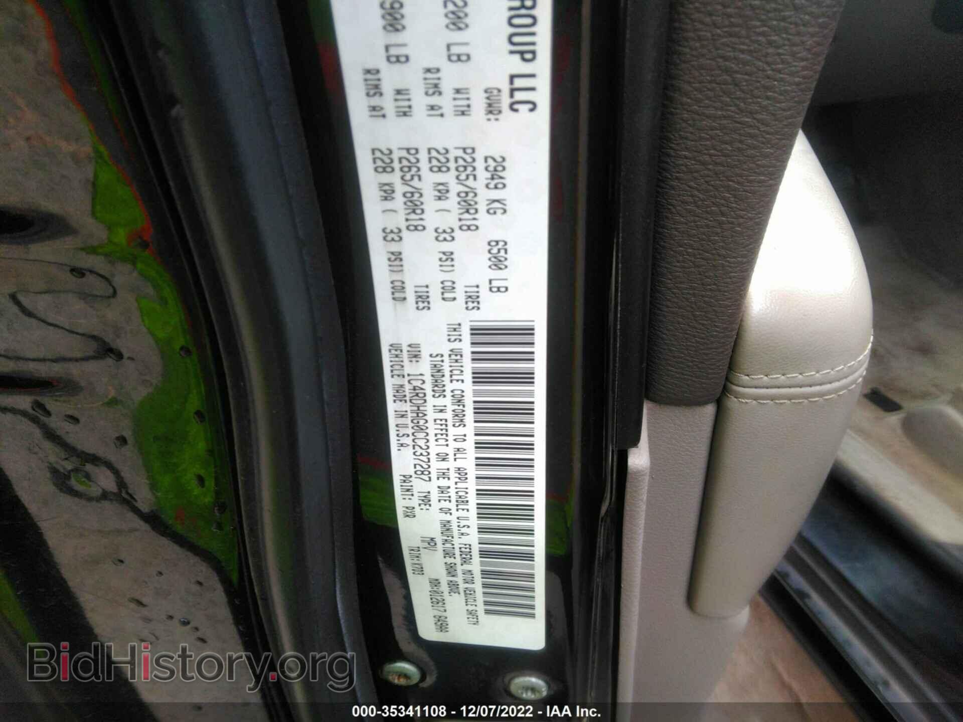 2012 DODGE DURANGO - VIN: 1C4RDHAG0CC237287 - Фото 9