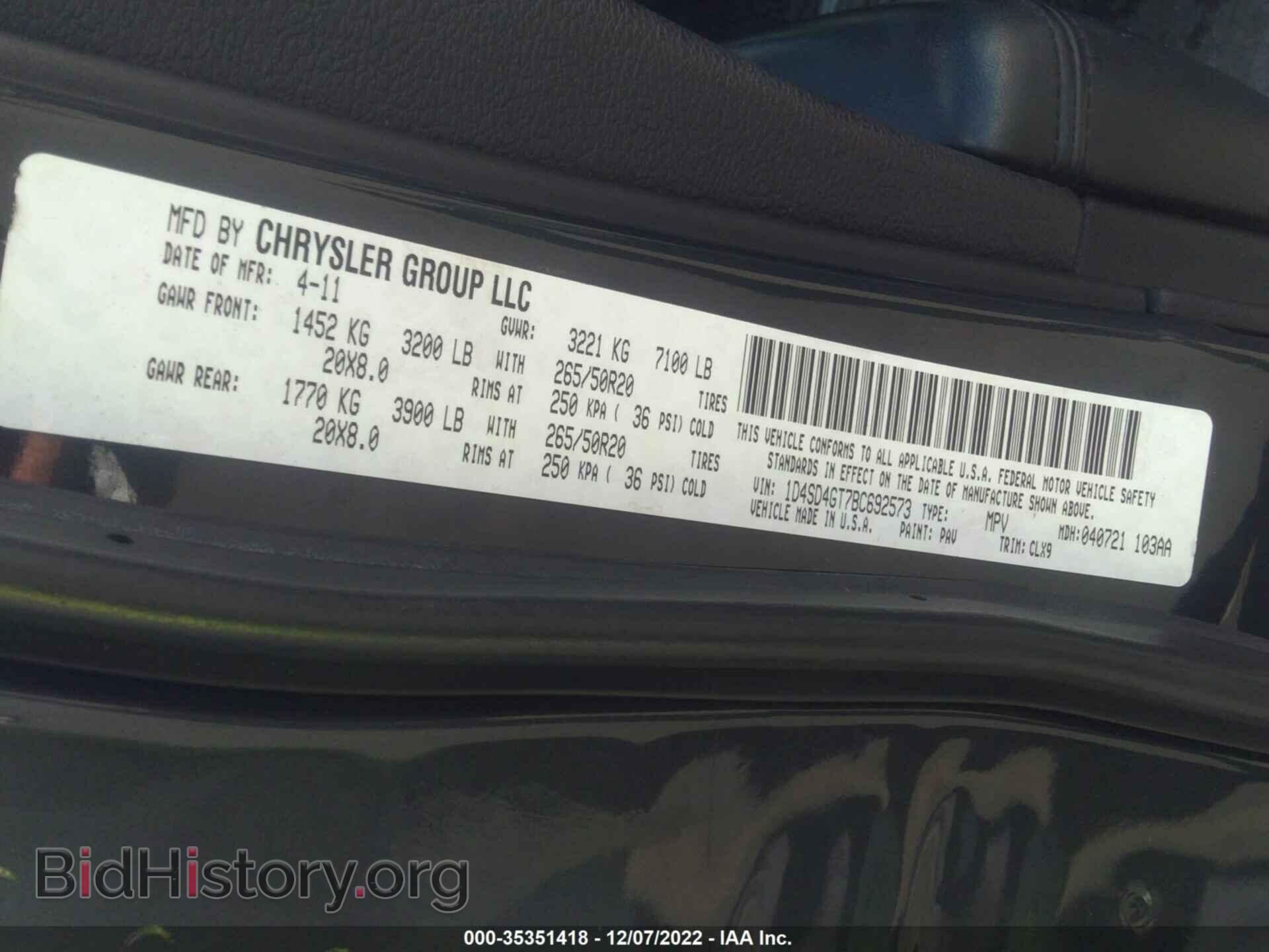2011 DODGE DURANGO - VIN: 1D4SD4GT7BC692573 - Photo 9