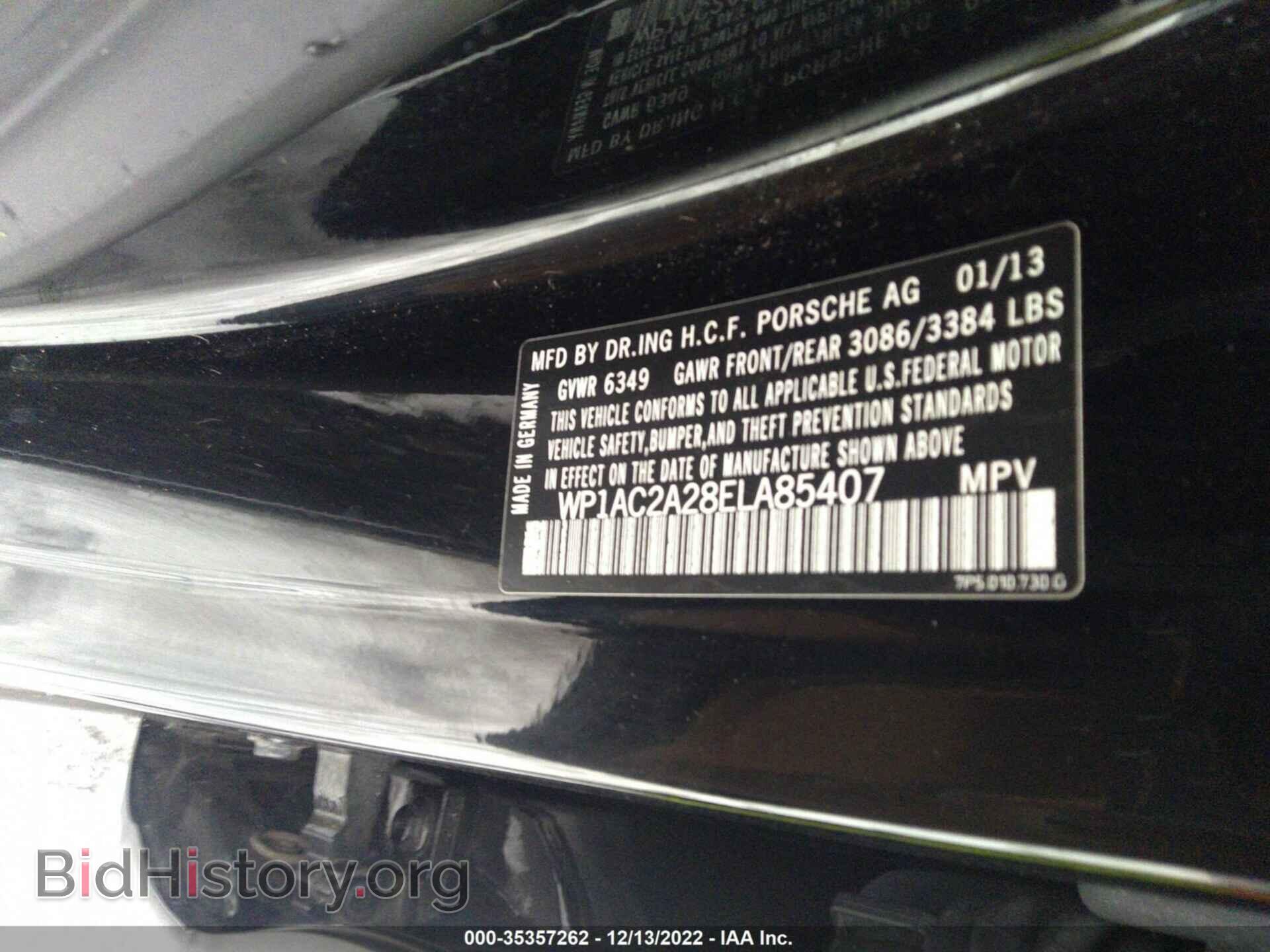 2014 PORSCHE CAYENNE - VIN: WP1AC2A28ELA85407 - Фото 9
