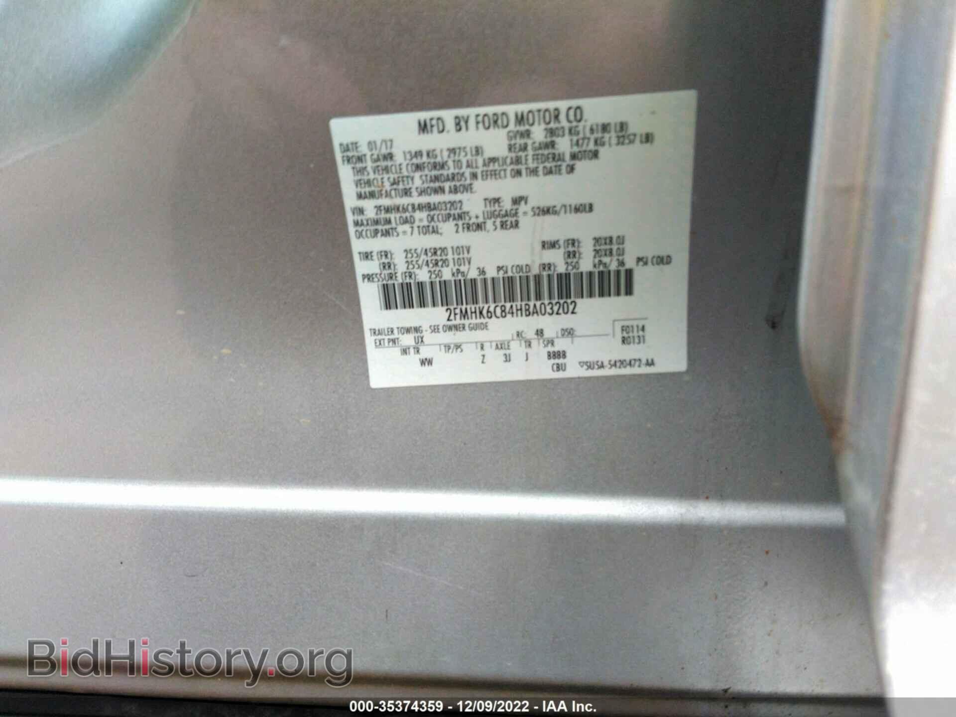 2017 FORD FLEX - VIN: 2FMHK6C84HBA03202 - Photo 9