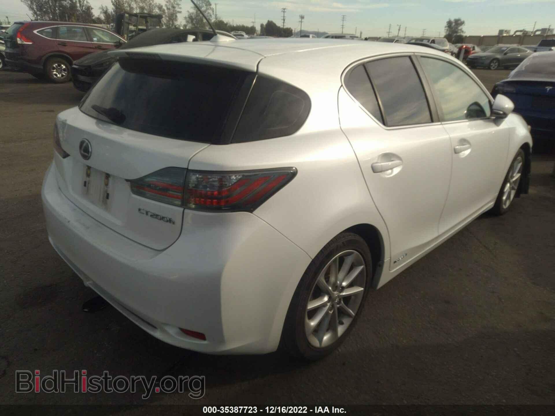 2012 LEXUS CT 200H - VIN: JTHKD5BH9C2066647 - Фото 4