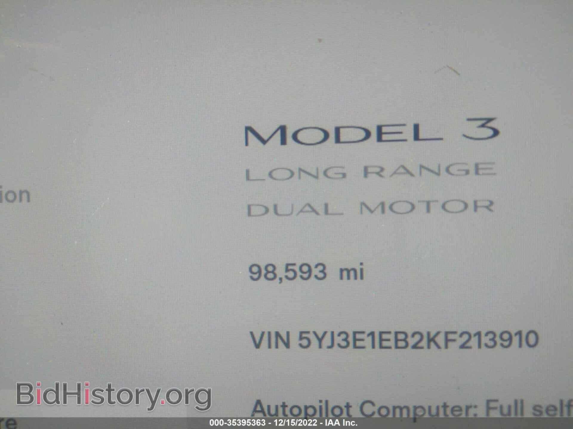 2019 TESLA MODEL 3 - VIN: 5YJ3E1EB2KF213910 - Photo 7