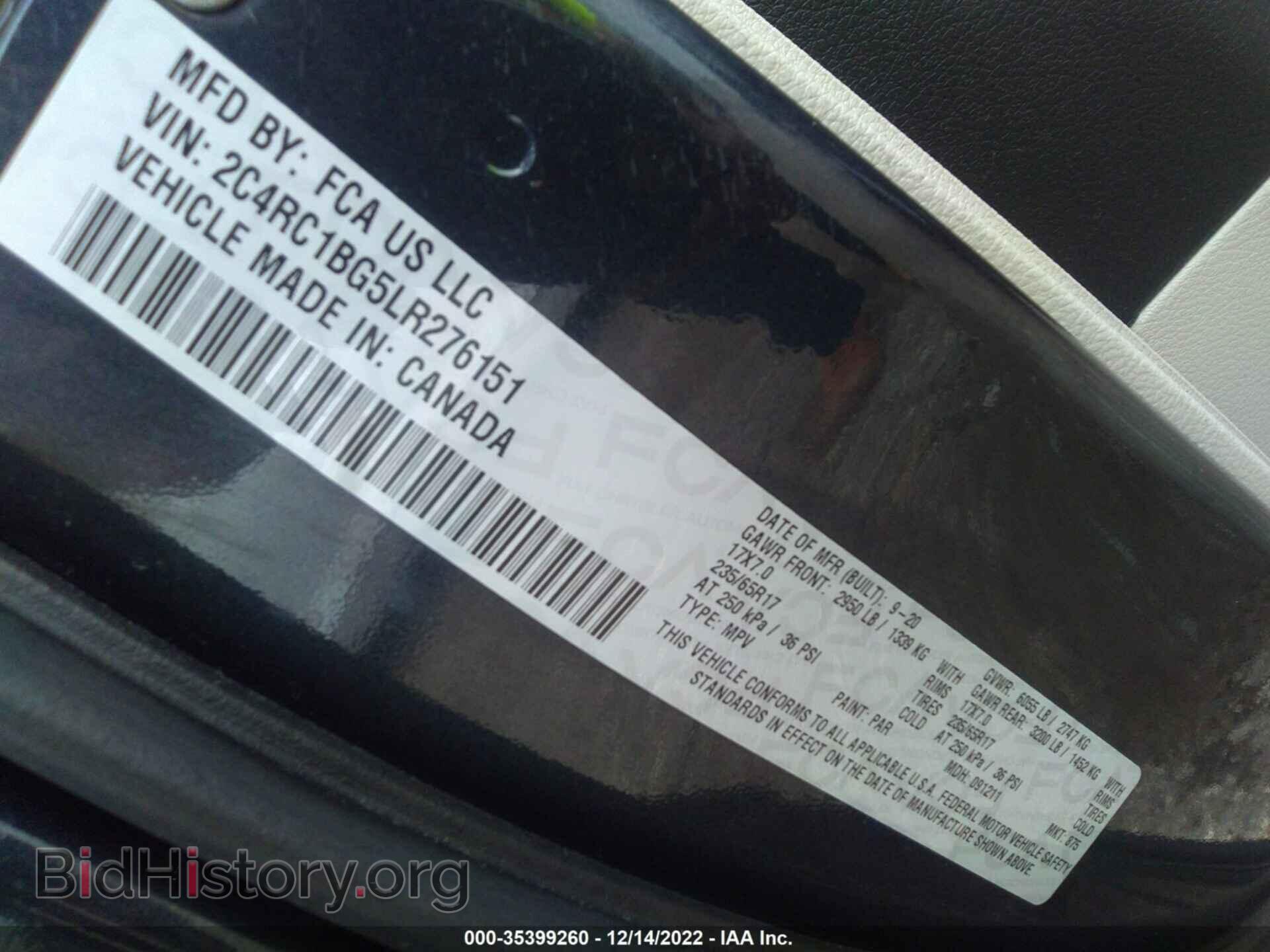 2020 CHRYSLER PACIFICA - VIN: 2C4RC1BG5LR276151 - Photo 9