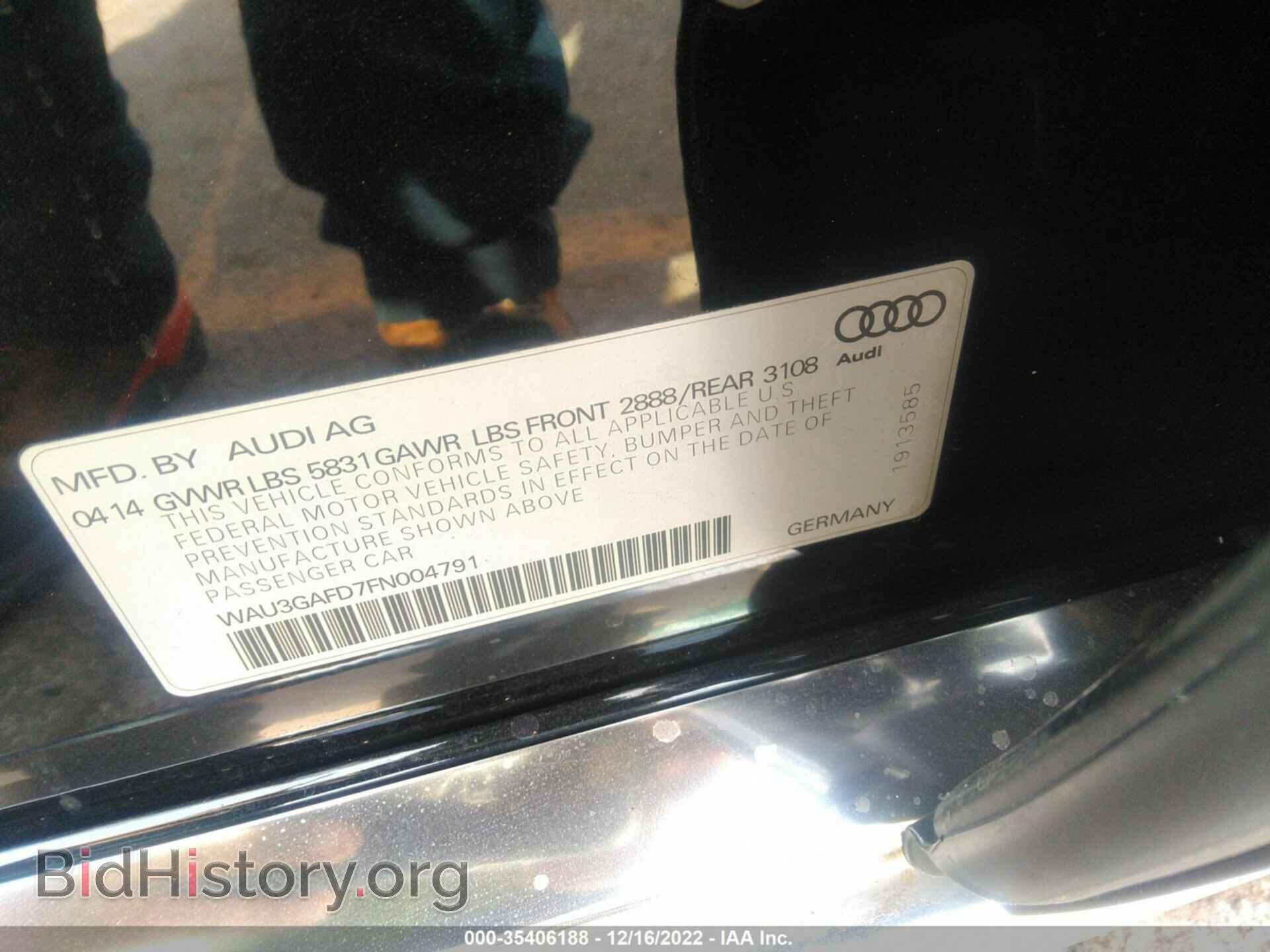 2015 AUDI A8 L - VIN: WAU3GAFD7FN004791 - Фото 9