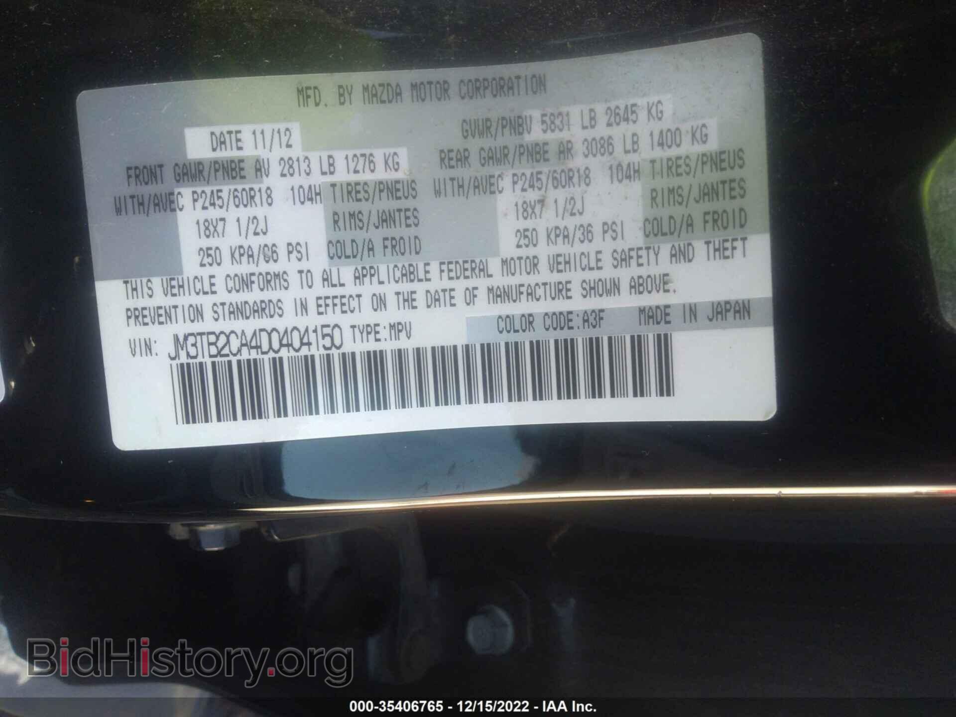 2013 MAZDA CX-9 - VIN: JM3TB2CA4D0404150 - Фото 9