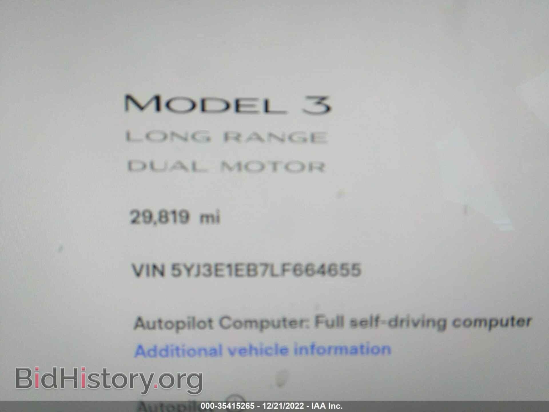 2020 TESLA MODEL 3 - VIN: 5YJ3E1EB7LF664655 - Фото 9