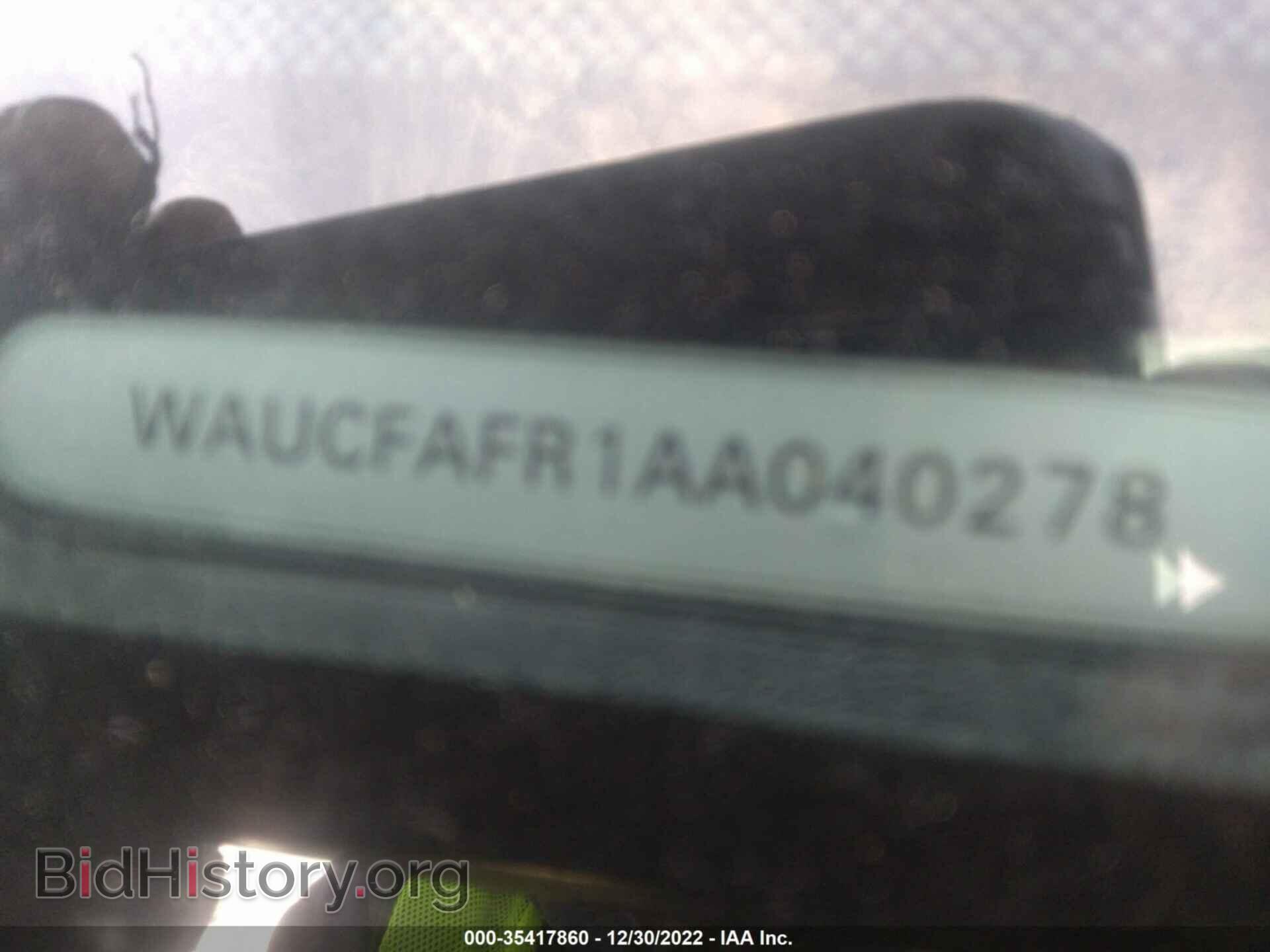 2010 AUDI A5 - VIN: WAUCFAFR1AA040278 - Фото 9