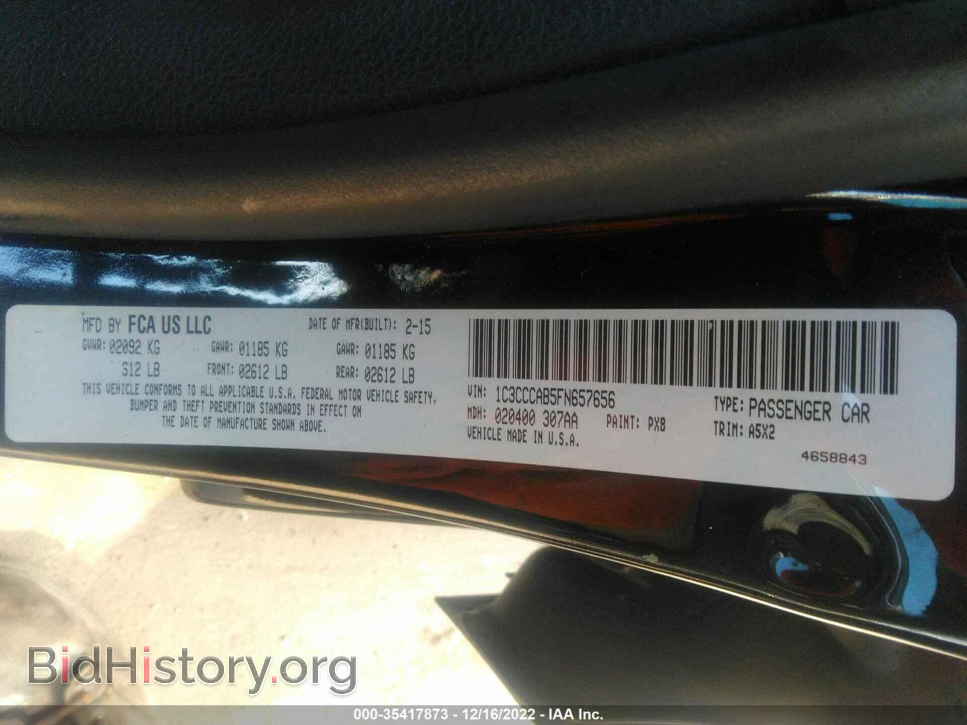 2015 CHRYSLER 200 - VIN: 1C3CCCAB5FN657656 - Фото 9