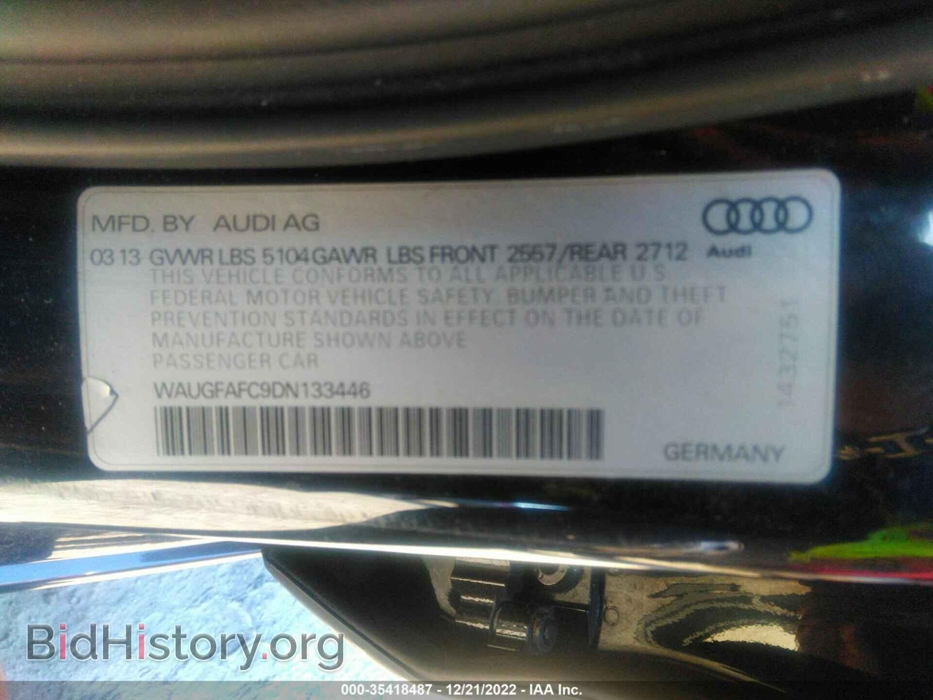2013 AUDI A6 - VIN: WAUGFAFC9DN133446 - Фото 9