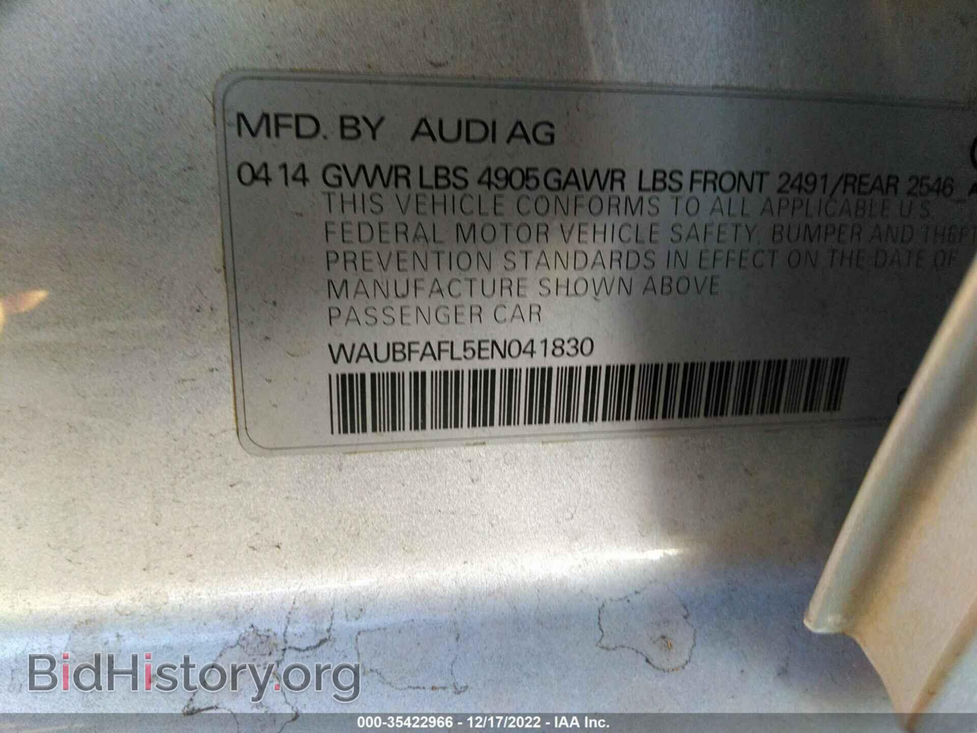 2014 AUDI A4 - VIN: WAUBFAFL5EN041830 - Photo 9