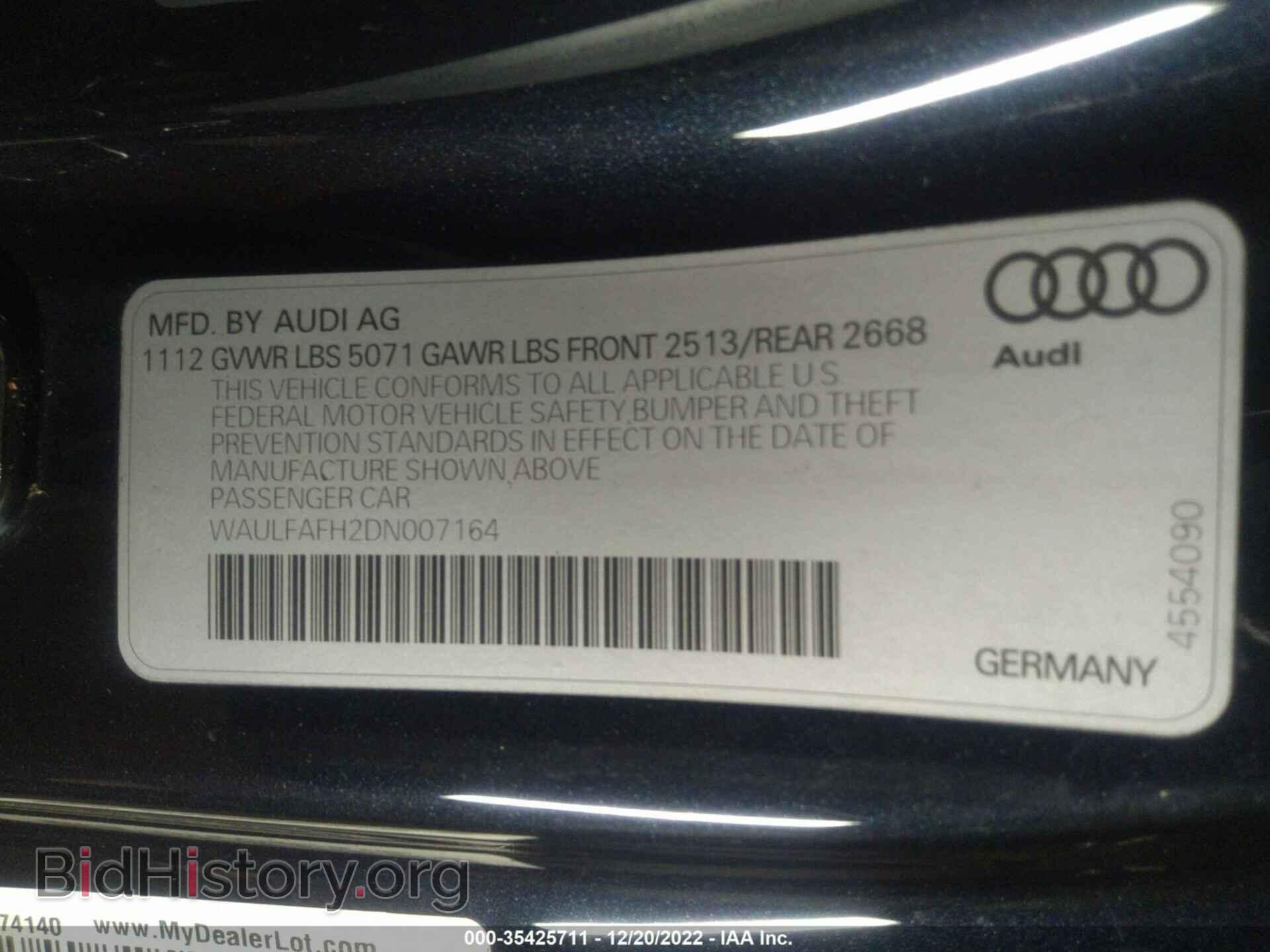 2013 AUDI A5 - VIN: WAULFAFH2DN007164 - Photo 9