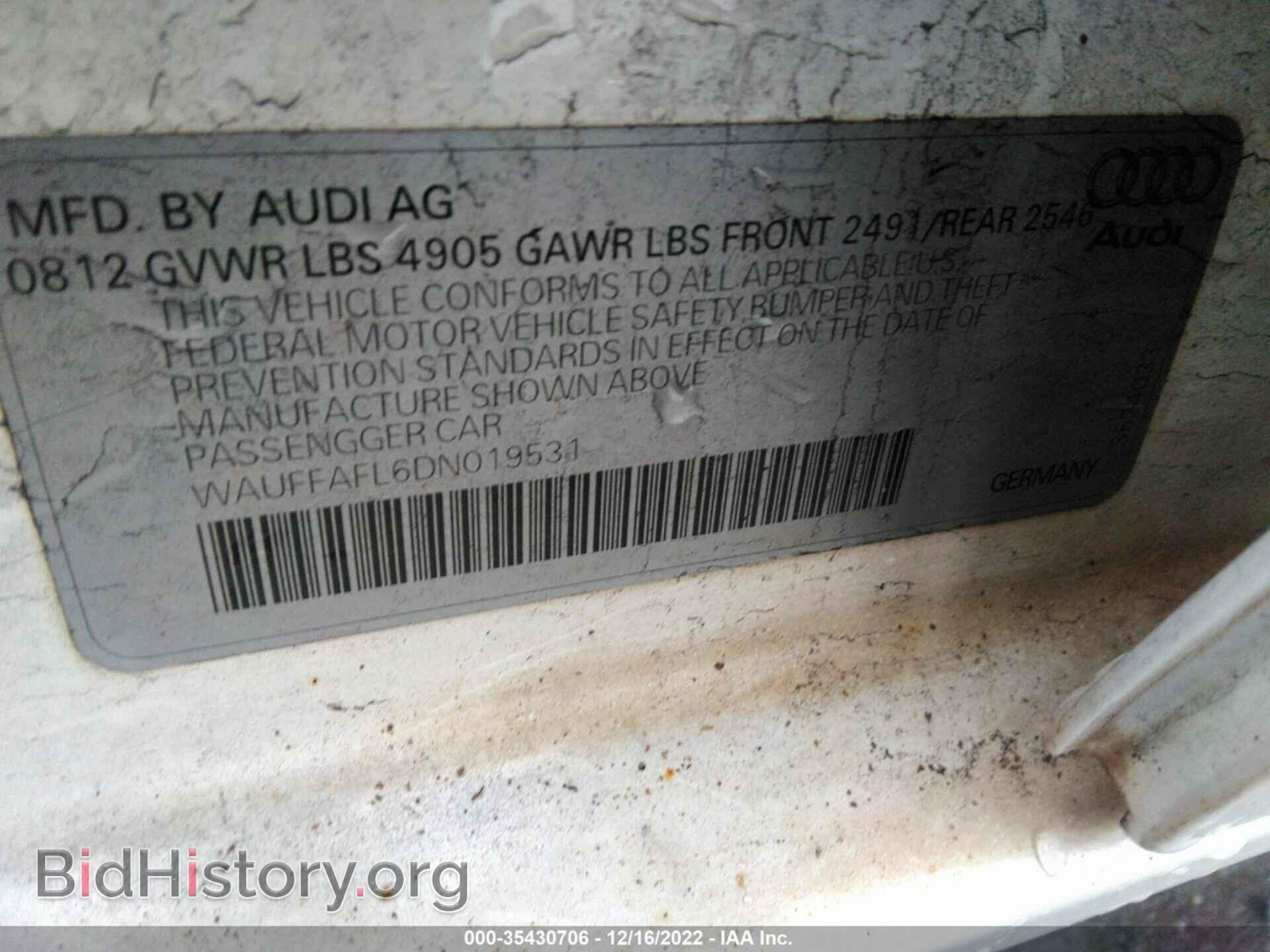2013 AUDI A4 - VIN: WAUFFAFL6DN019531 - Фото 9