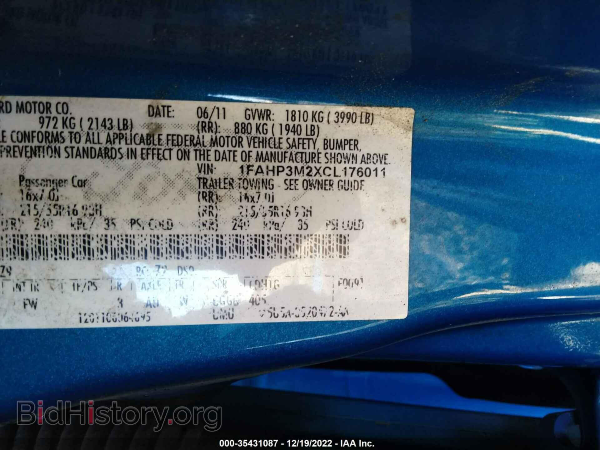 2012 FORD FOCUS - VIN: 1FAHP3M2XCL176011 - Photo 9