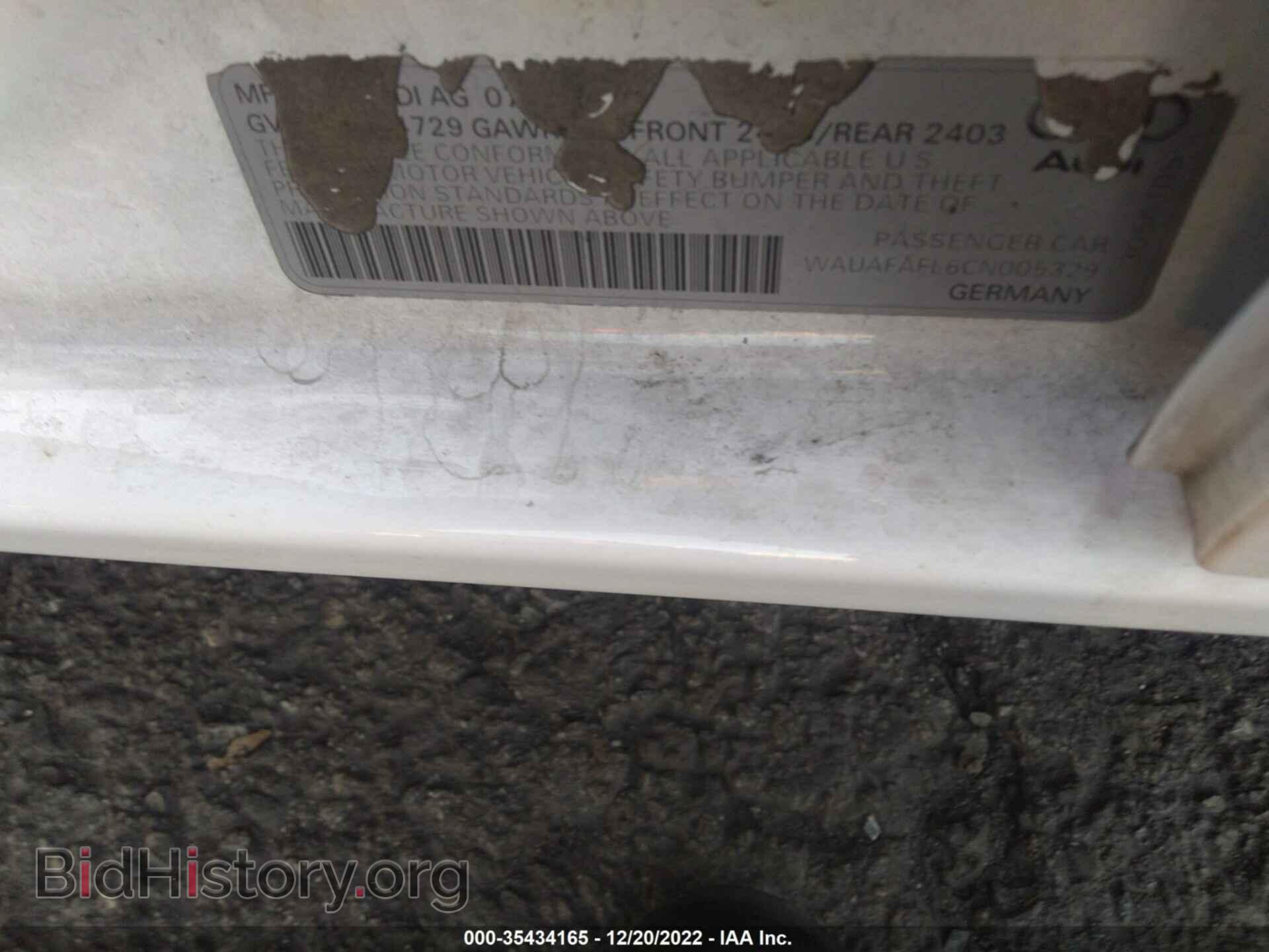 2012 AUDI A4 - VIN: WAUAFAFL6CN005329 - Фото 9