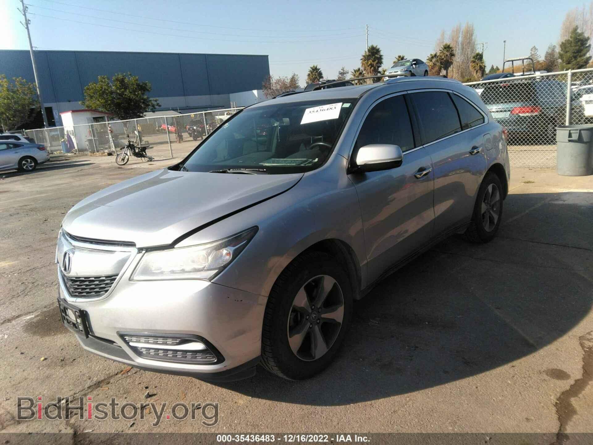 2014 ACURA MDX - VIN: 5FRYD4H22EB024196 - Фото 2