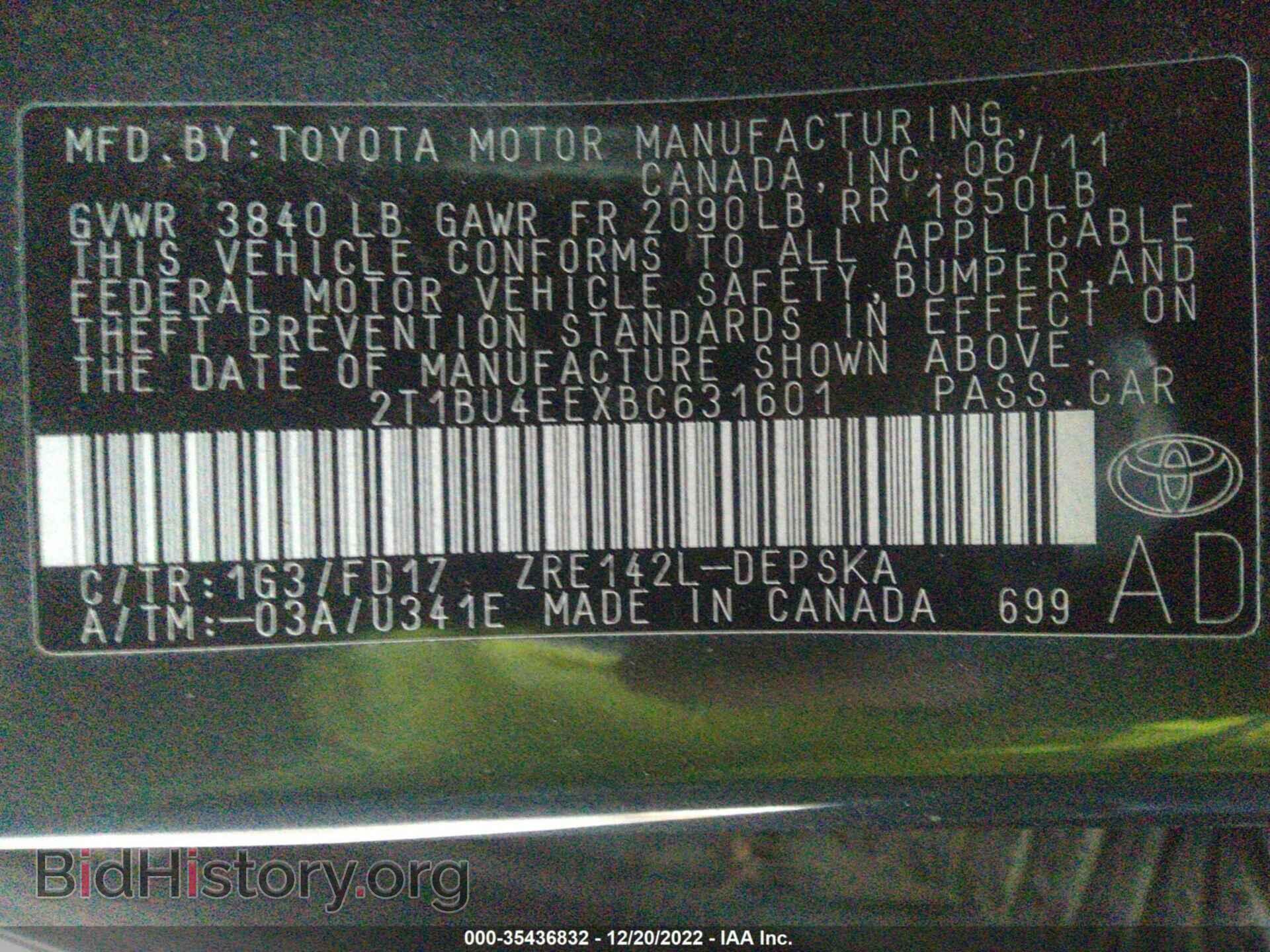 2011 TOYOTA COROLLA - VIN: 2T1BU4EEXBC631601 - Photo 9