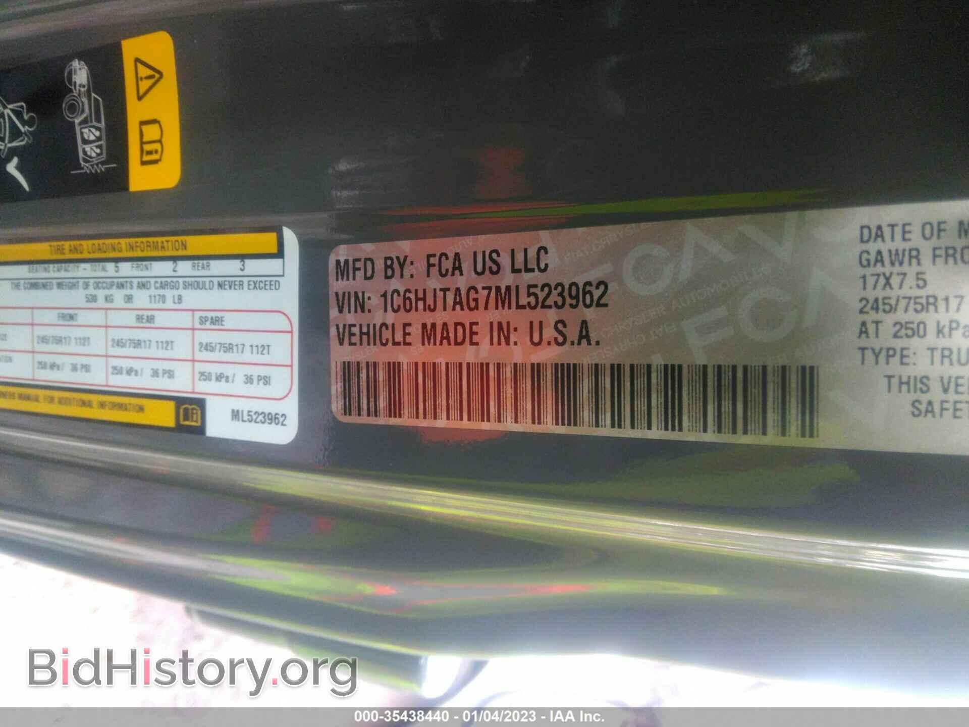 2021 JEEP GLADIATOR - VIN: 1C6HJTAG7ML523962 - Фото 9
