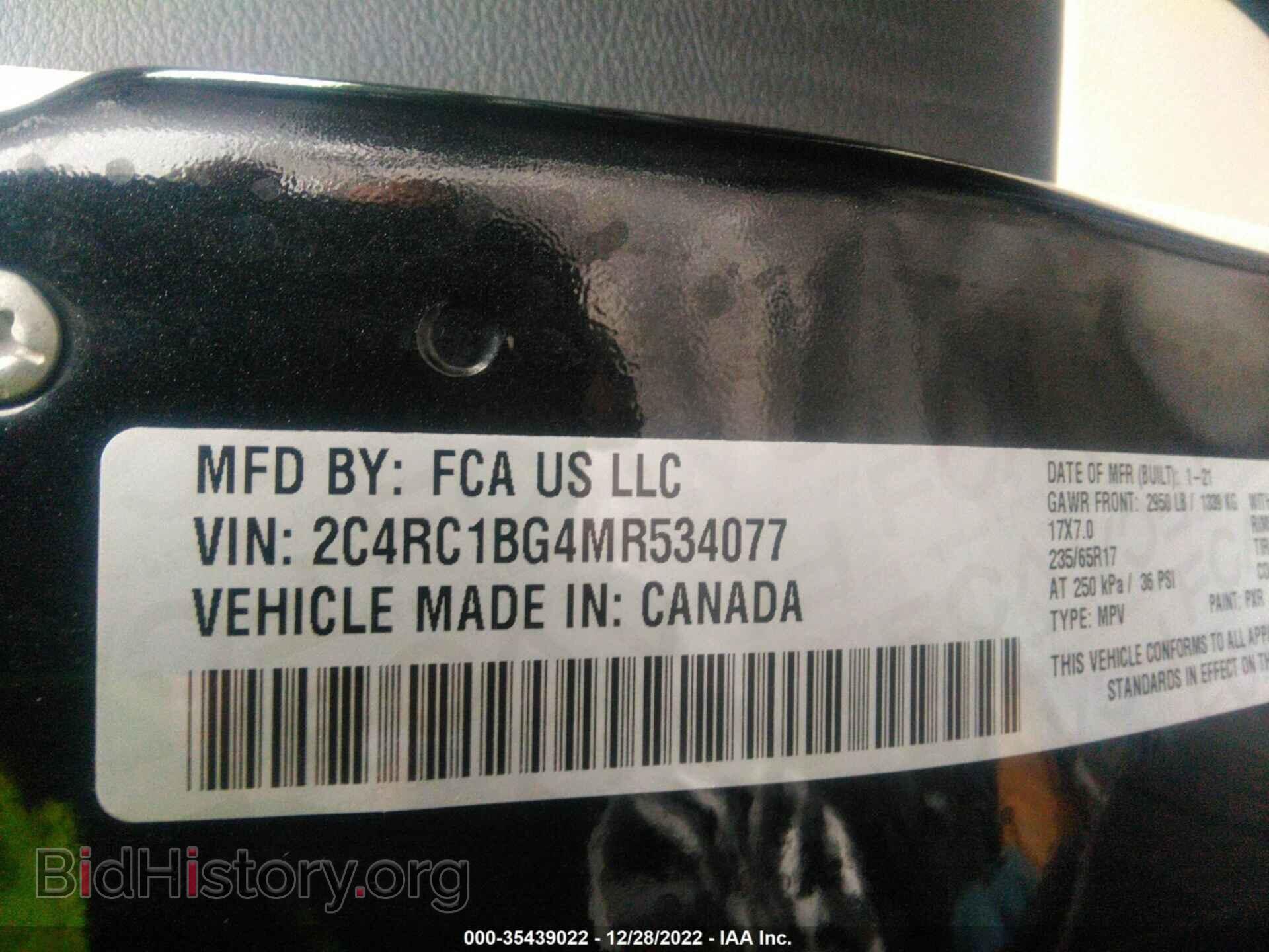 2021 CHRYSLER PACIFICA - VIN: 2C4RC1BG4MR534077 - Photo 9