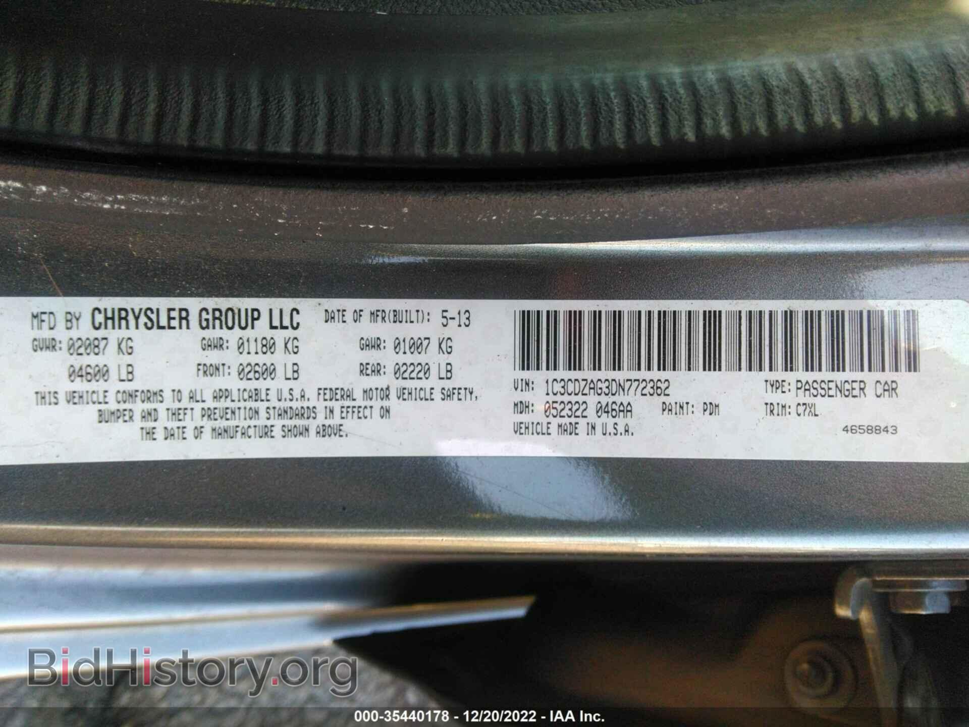 2013 DODGE AVENGER - VIN: 1C3CDZAG3DN772362 - Photo 9