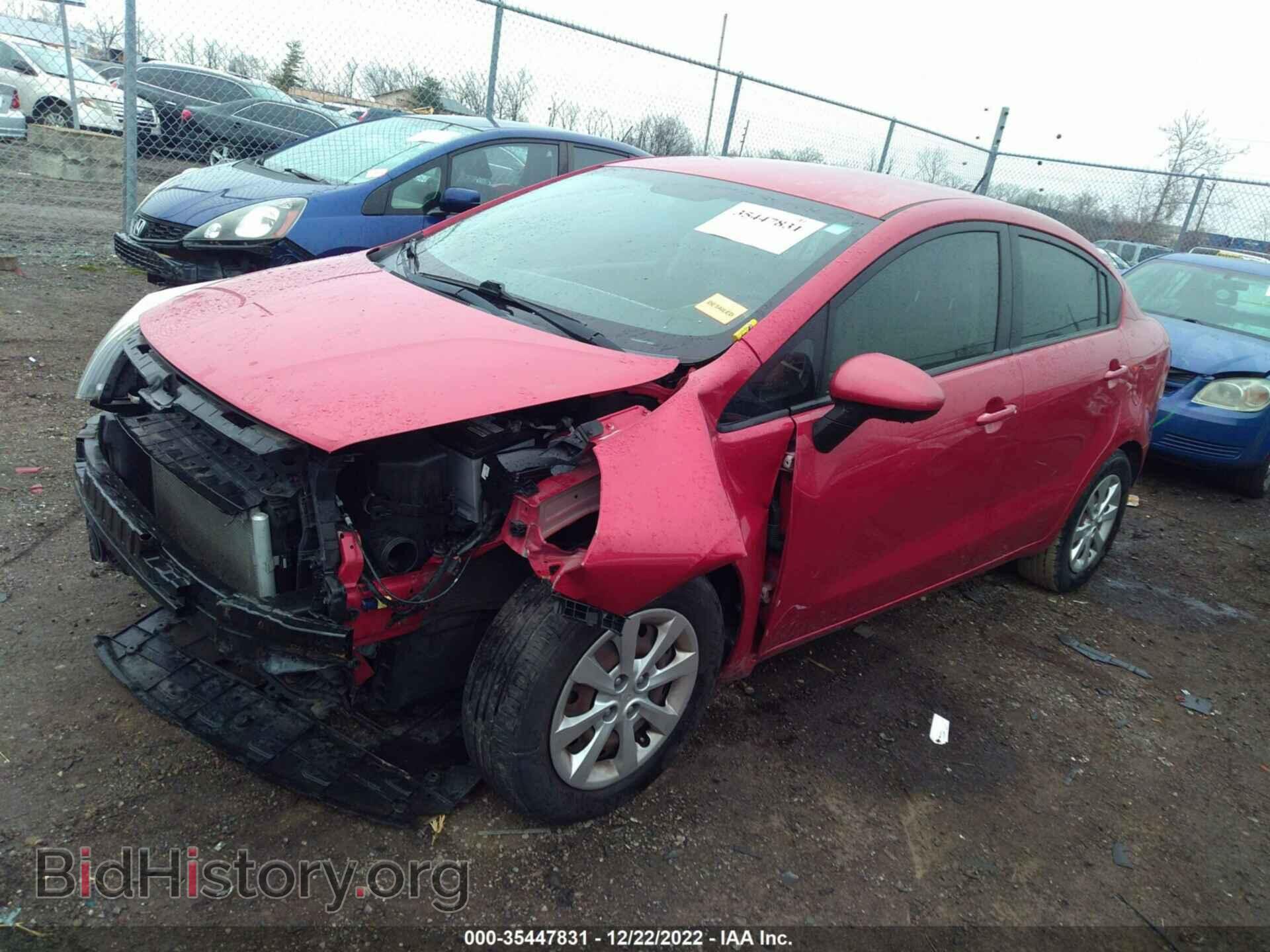 2014 KIA RIO - VIN: KNADM4A37E6376038 - Фото 2