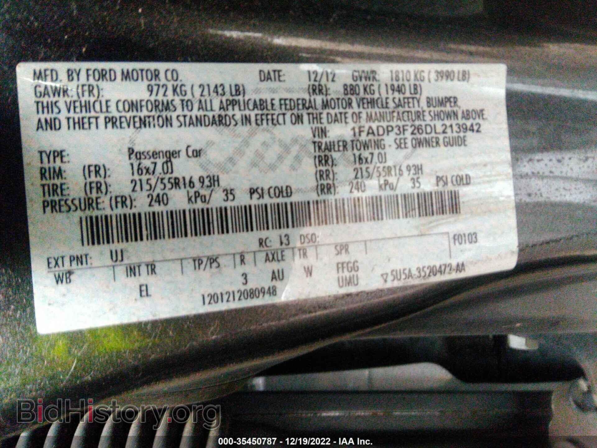 2013 FORD FOCUS - VIN: 1FADP3F26DL213942 - Фото 9