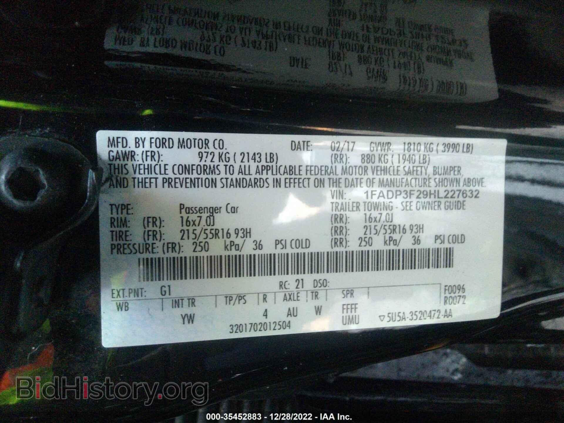 2017 FORD FOCUS - VIN: 1FADP3F29HL227632 - Фото 9