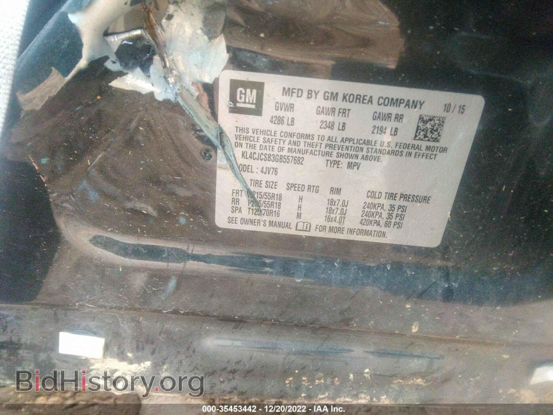 2016 BUICK ENCORE - VIN: KL4CJCSB3GB557682 - Photo 9