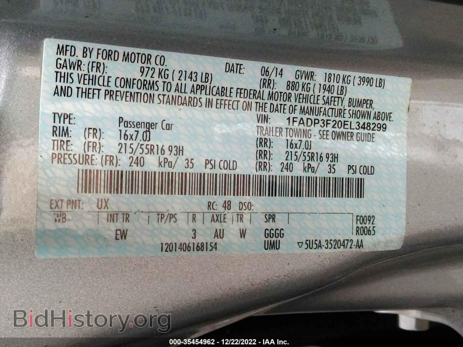 2014 FORD FOCUS - VIN: 1FADP3F20EL348299 - Photo 9