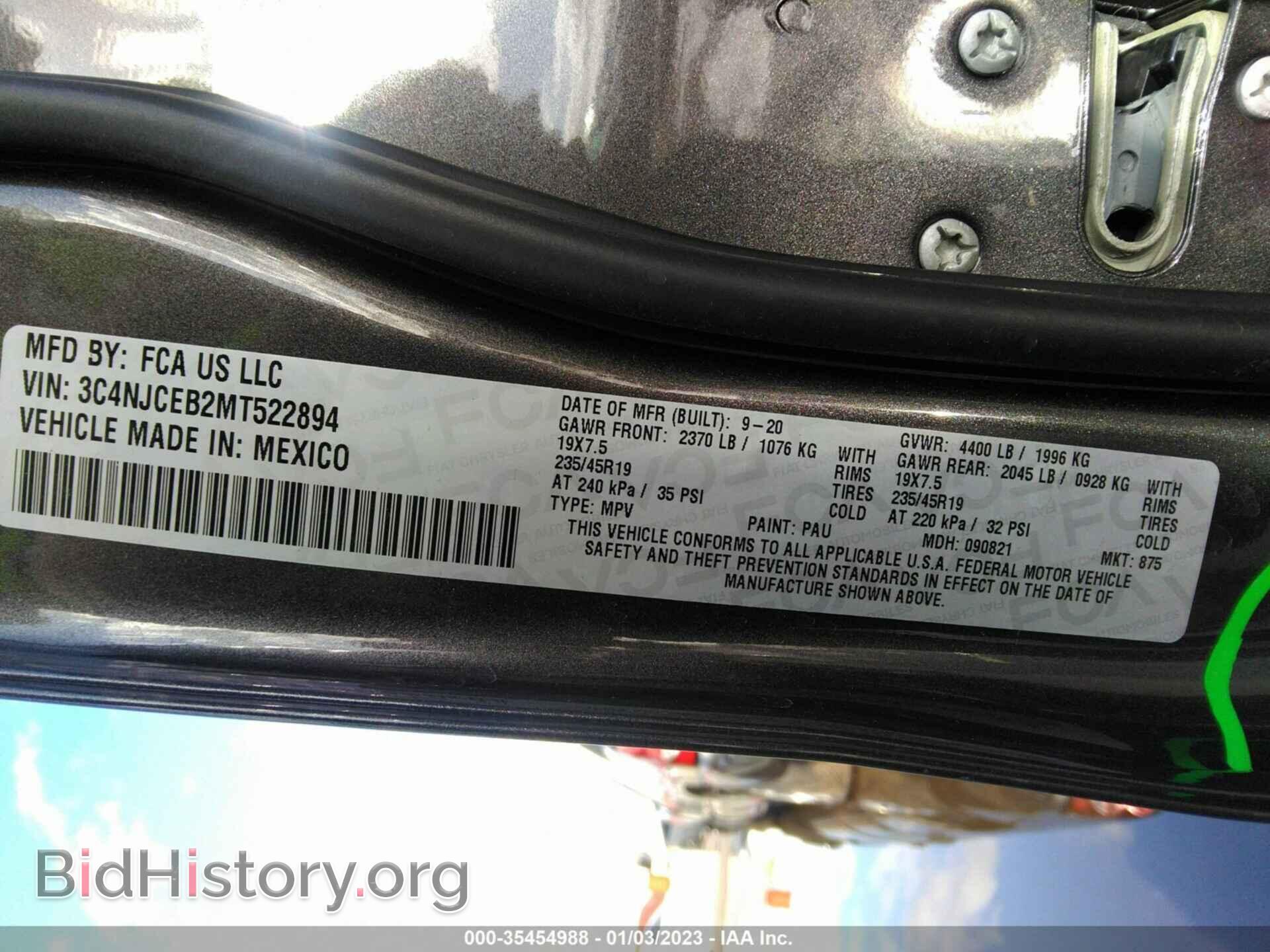 2021 JEEP COMPASS - VIN: 3C4NJCEB2MT522894 - Photo 9