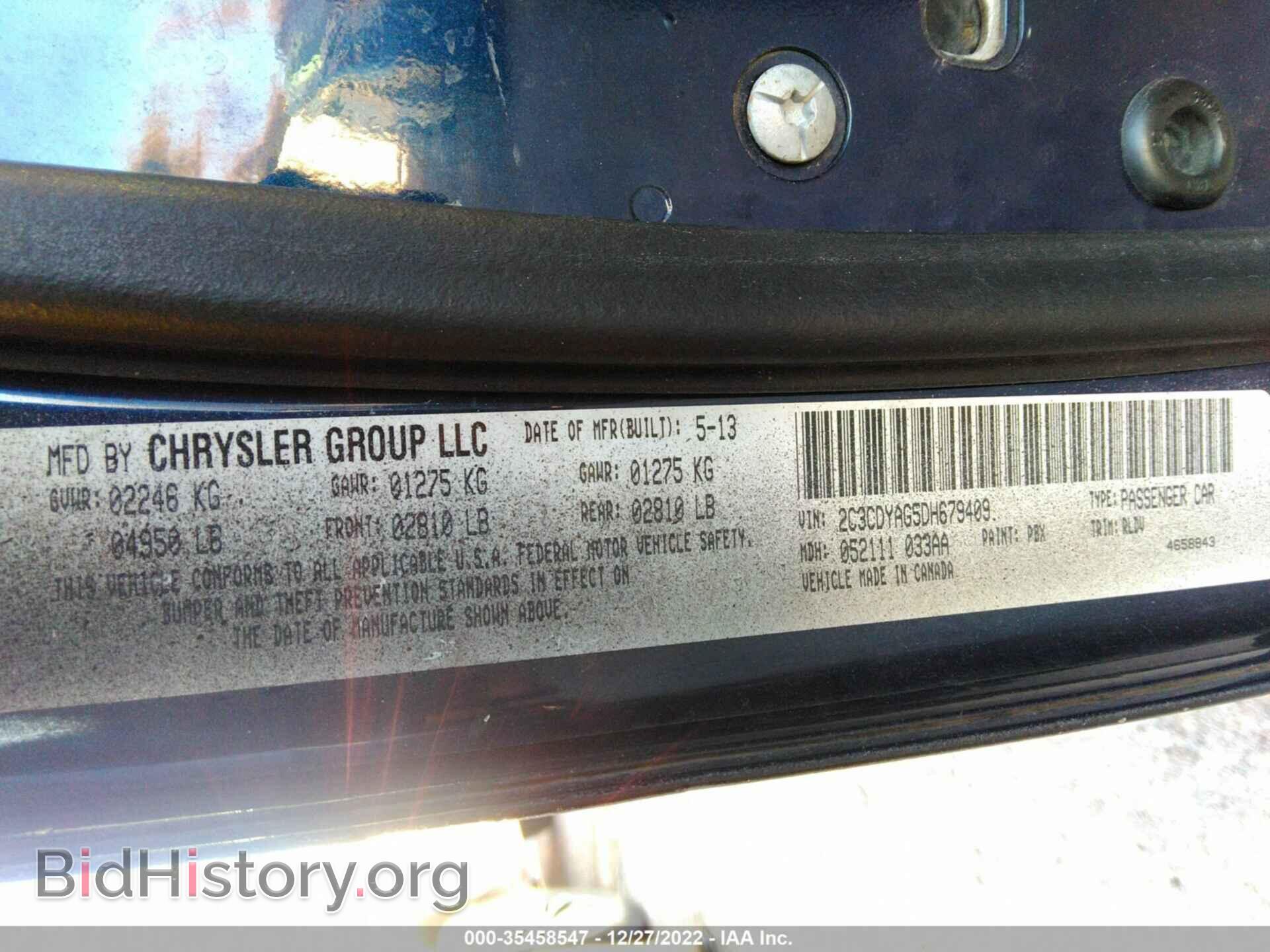 2013 DODGE CHALLENGER - VIN: 2C3CDYAG5DH679409 - Photo 9
