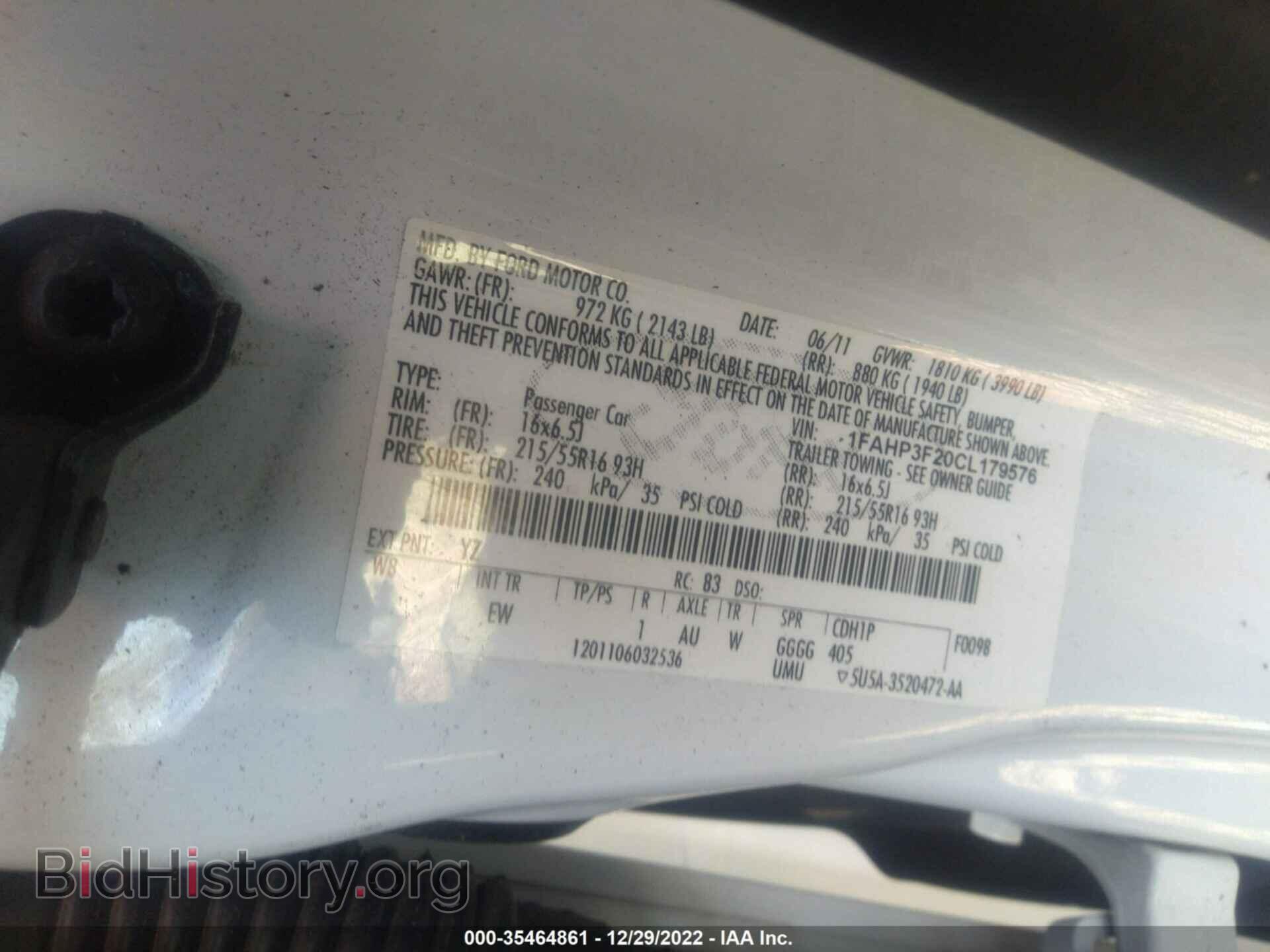 2012 FORD FOCUS - VIN: 1FAHP3F20CL179576 - Фото 9