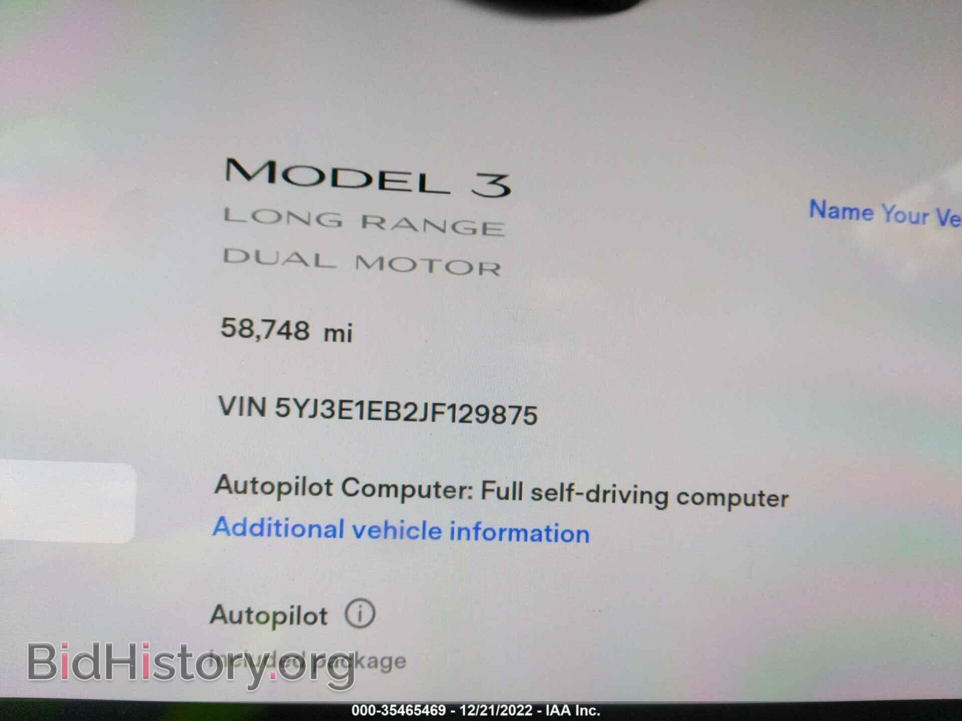 2018 TESLA MODEL 3 - VIN: 5YJ3E1EB2JF129875 - Photo 7