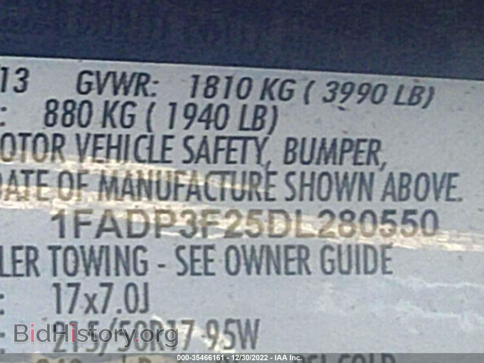 2013 FORD FOCUS - VIN: 1FADP3F25DL280550 - Фото 9