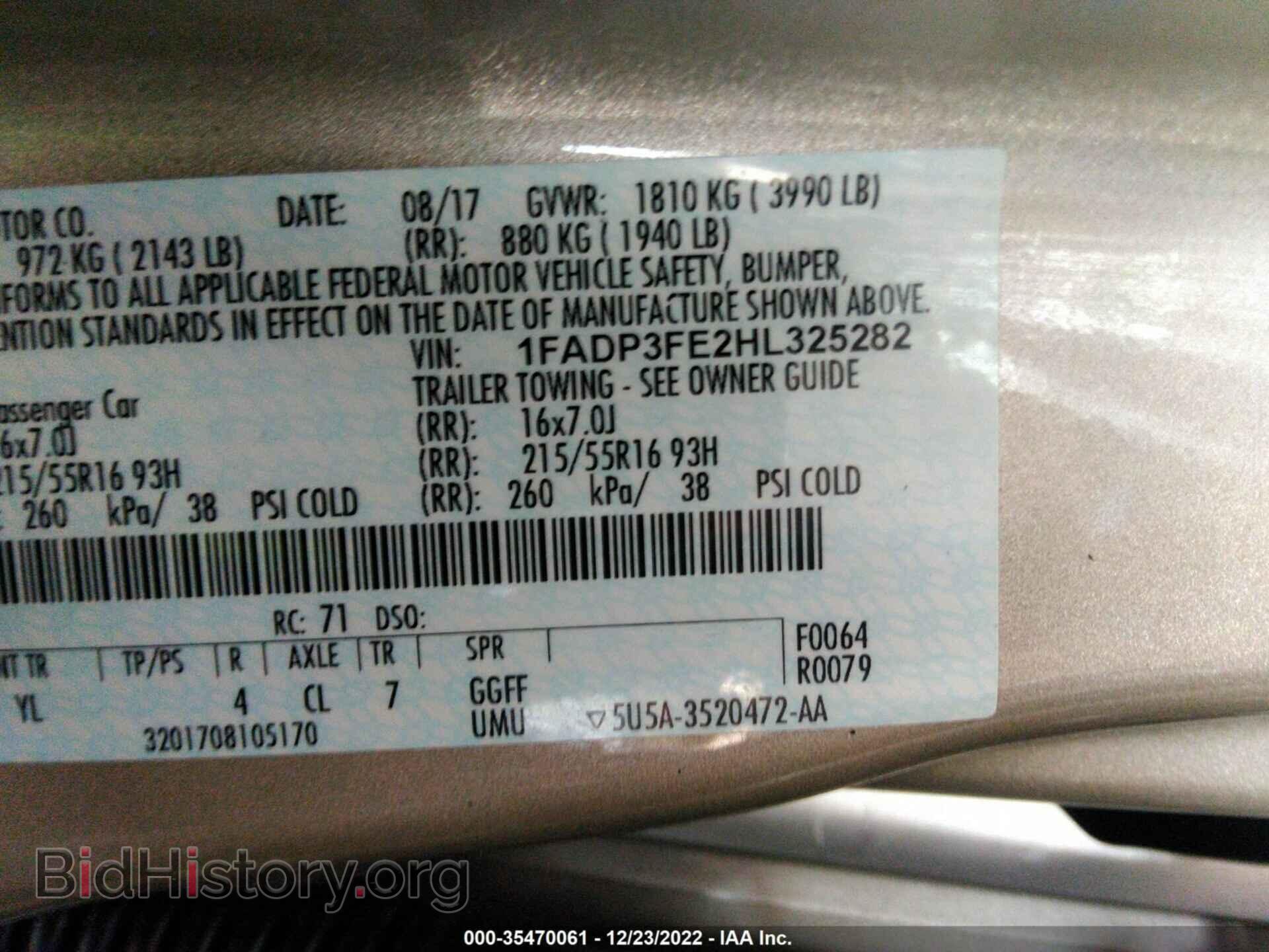 2017 FORD FOCUS - VIN: 1FADP3FE2HL325282 - Photo 9