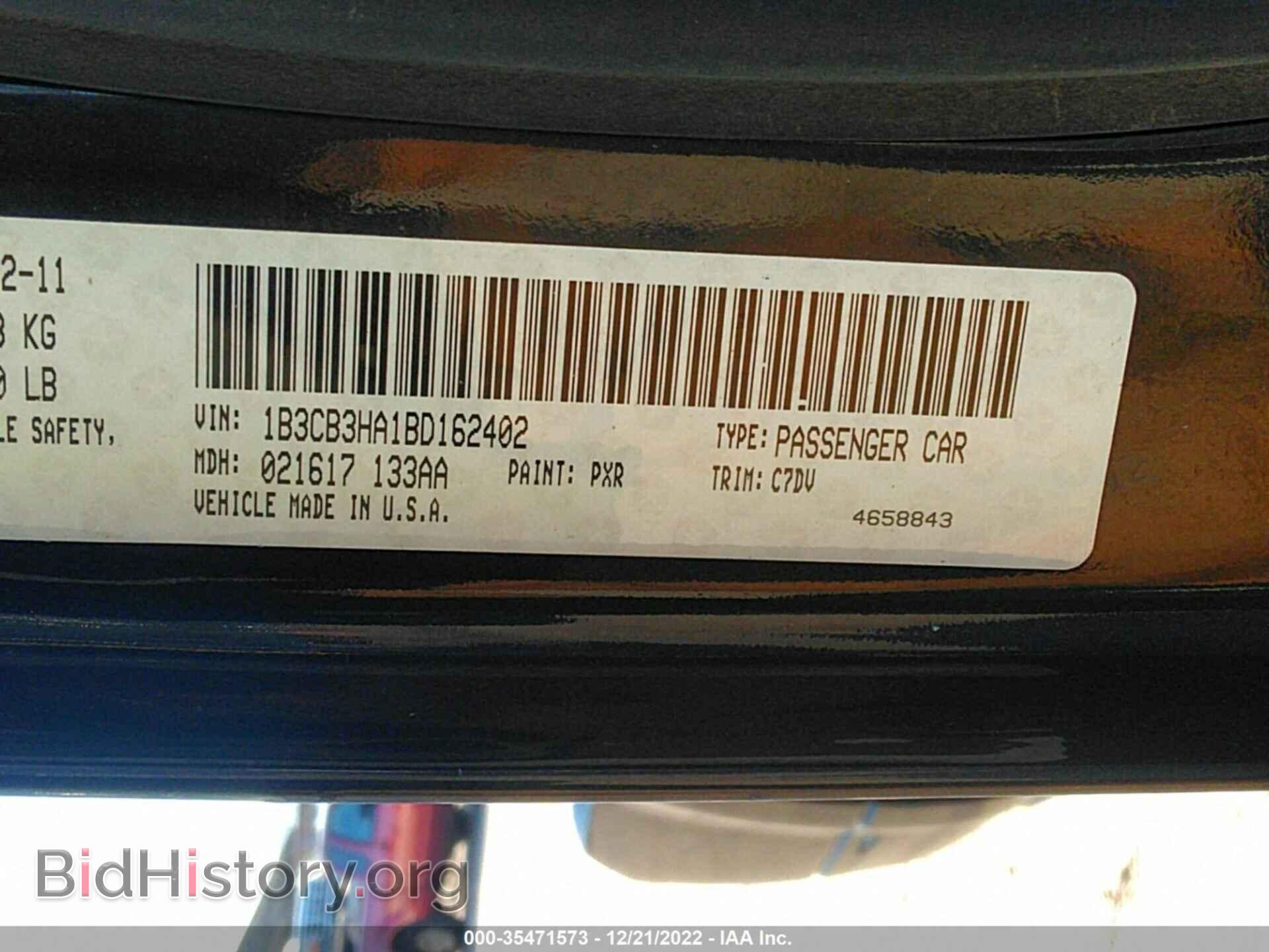 2011 DODGE CALIBER - VIN: 1B3CB3HA1BD162402 - Фото 9