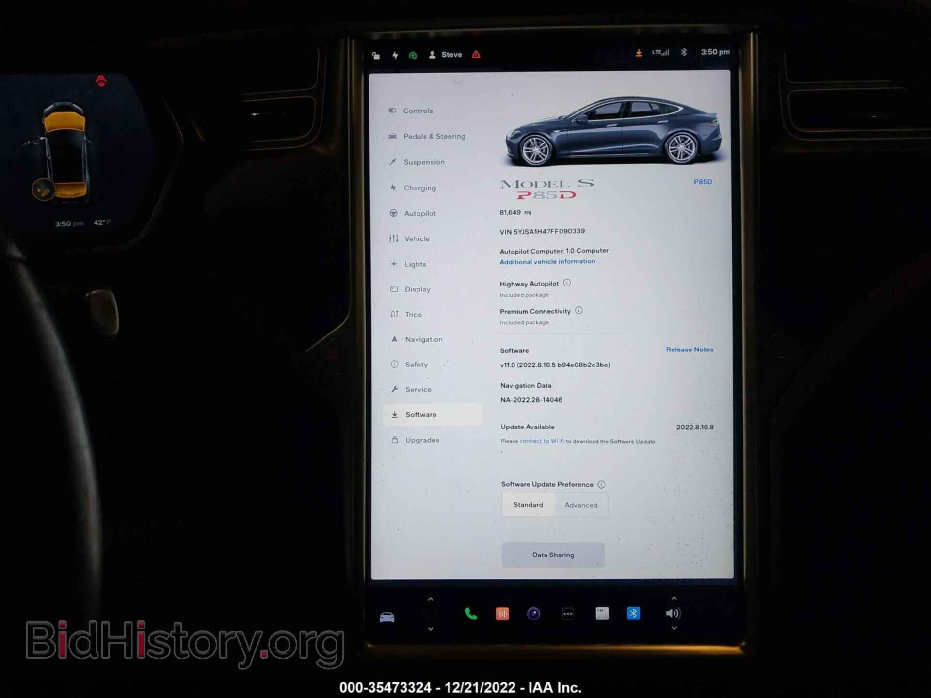2015 TESLA MODEL S - VIN: 5YJSA1H47FF090339 - Фото 7