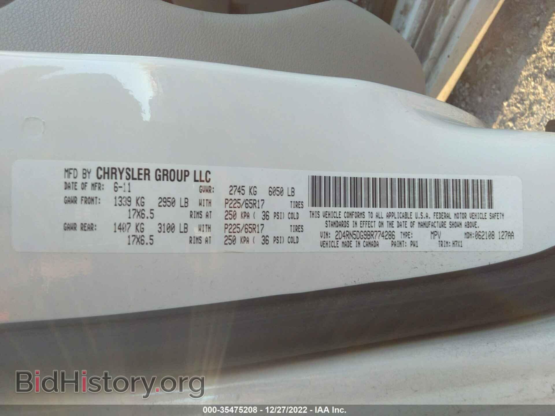 2011 DODGE GRAND CARAVAN - VIN: 2D4RN5DG9BR774286 - Фото 9