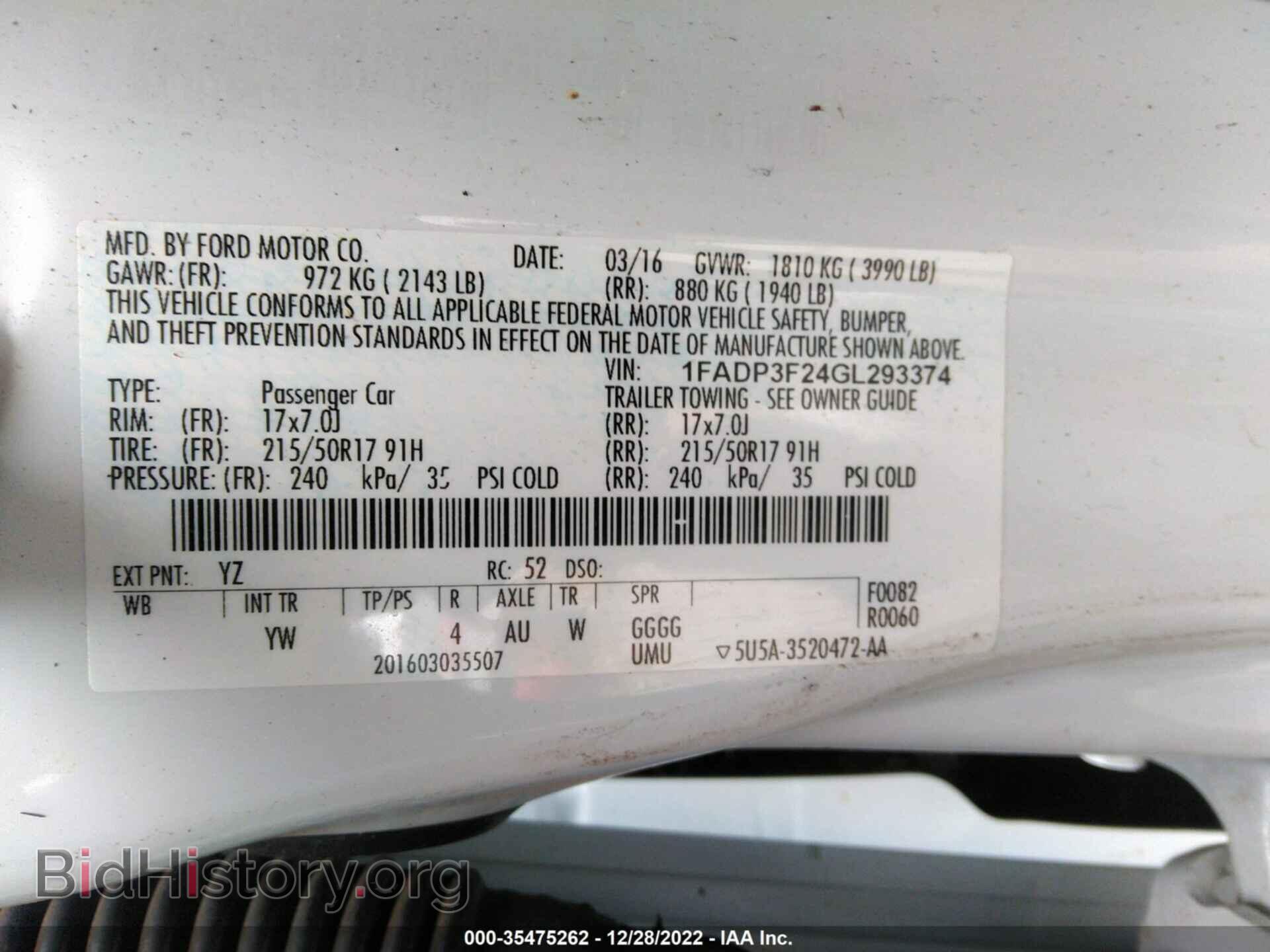 2016 FORD FOCUS - VIN: 1FADP3F24GL293374 - Photo 9