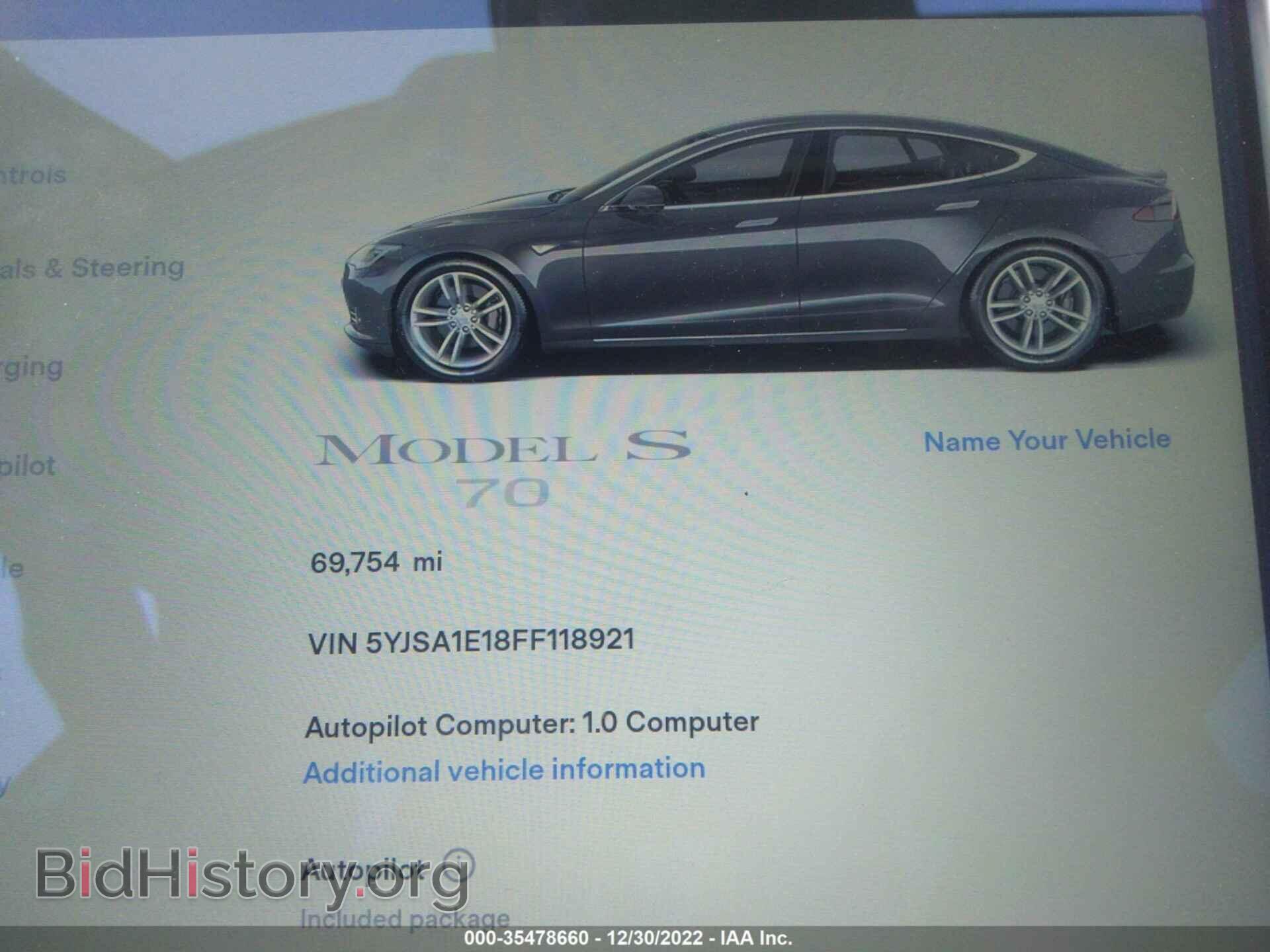 2015 TESLA MODEL S - VIN: 5YJSA1E18FF118921 - Photo 7