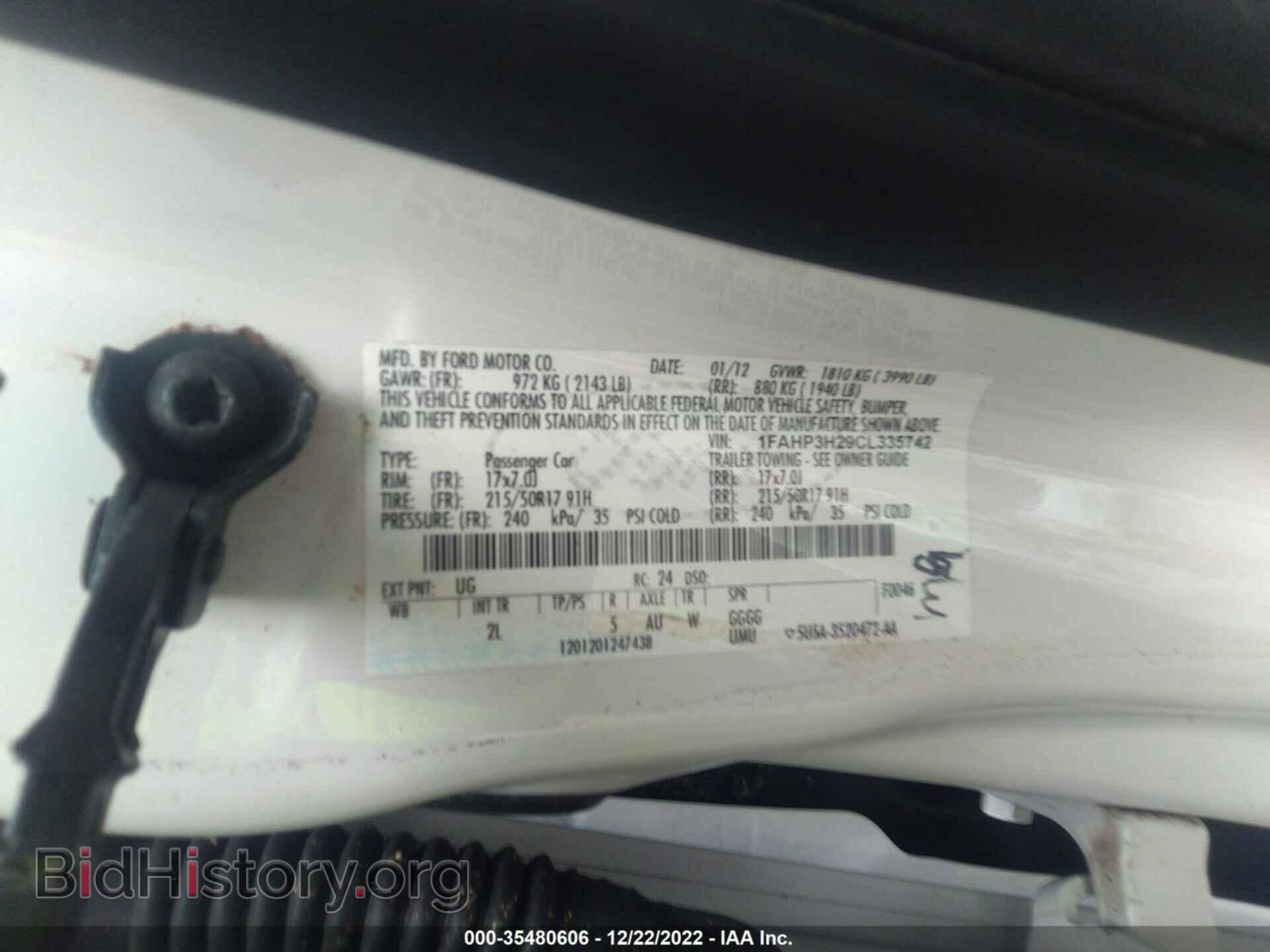 2012 FORD FOCUS - VIN: 1FAHP3H29CL335742 - Фото 9