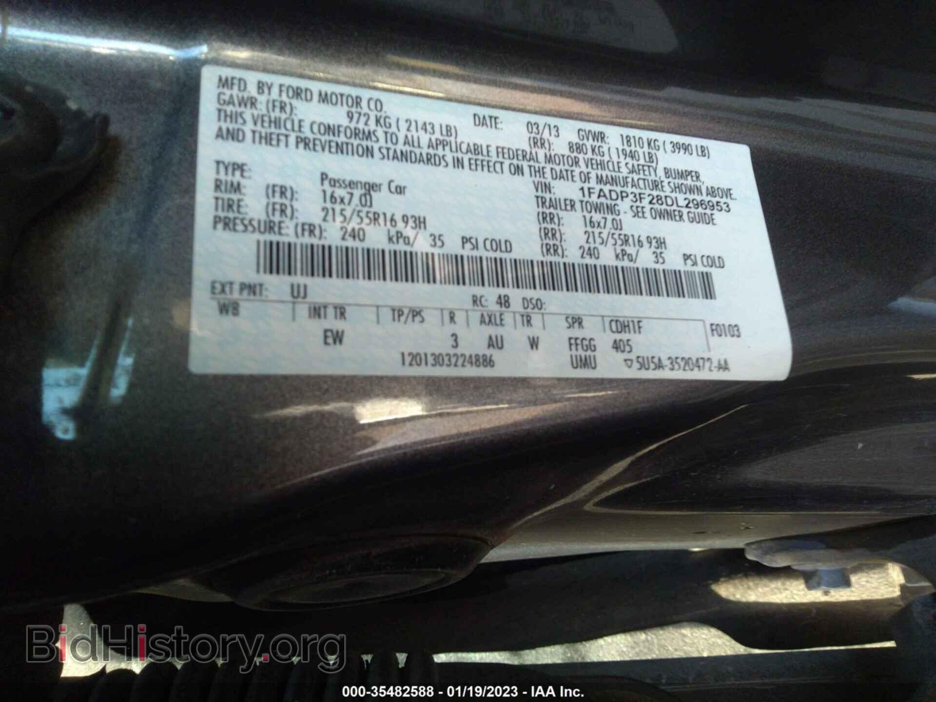 2013 FORD FOCUS - VIN: 1FADP3F28DL296953 - Фото 9