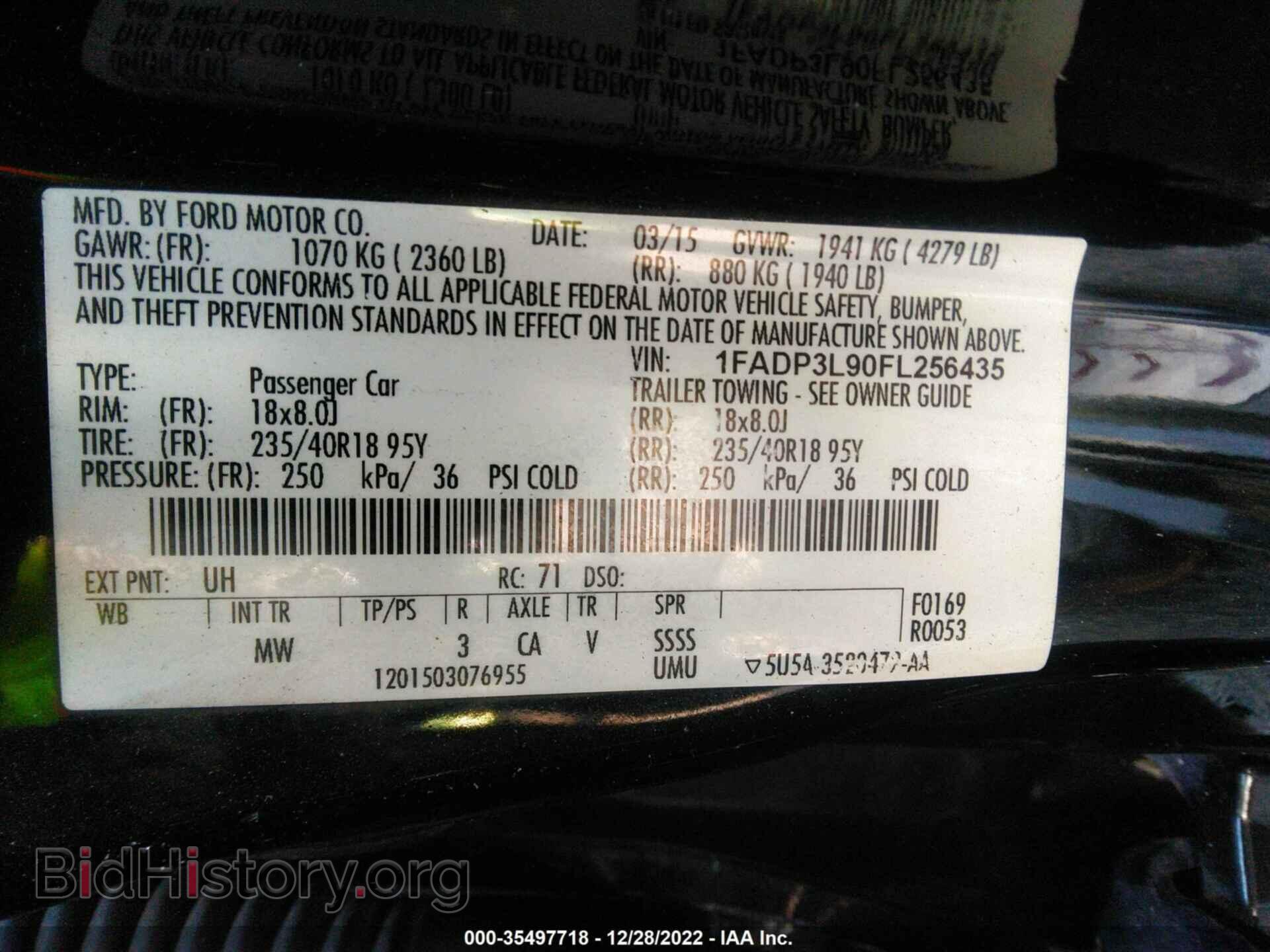 2015 FORD FOCUS - VIN: 1FADP3L90FL256435 - Photo 9