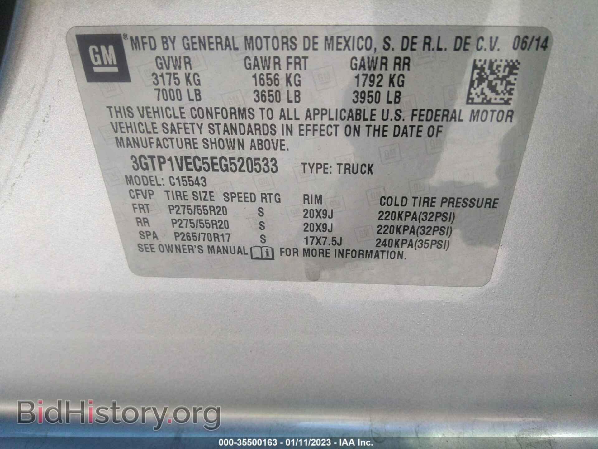 2014 GMC SIERRA 1500 - VIN: 3GTP1VEC5EG520533 - Photo 9
